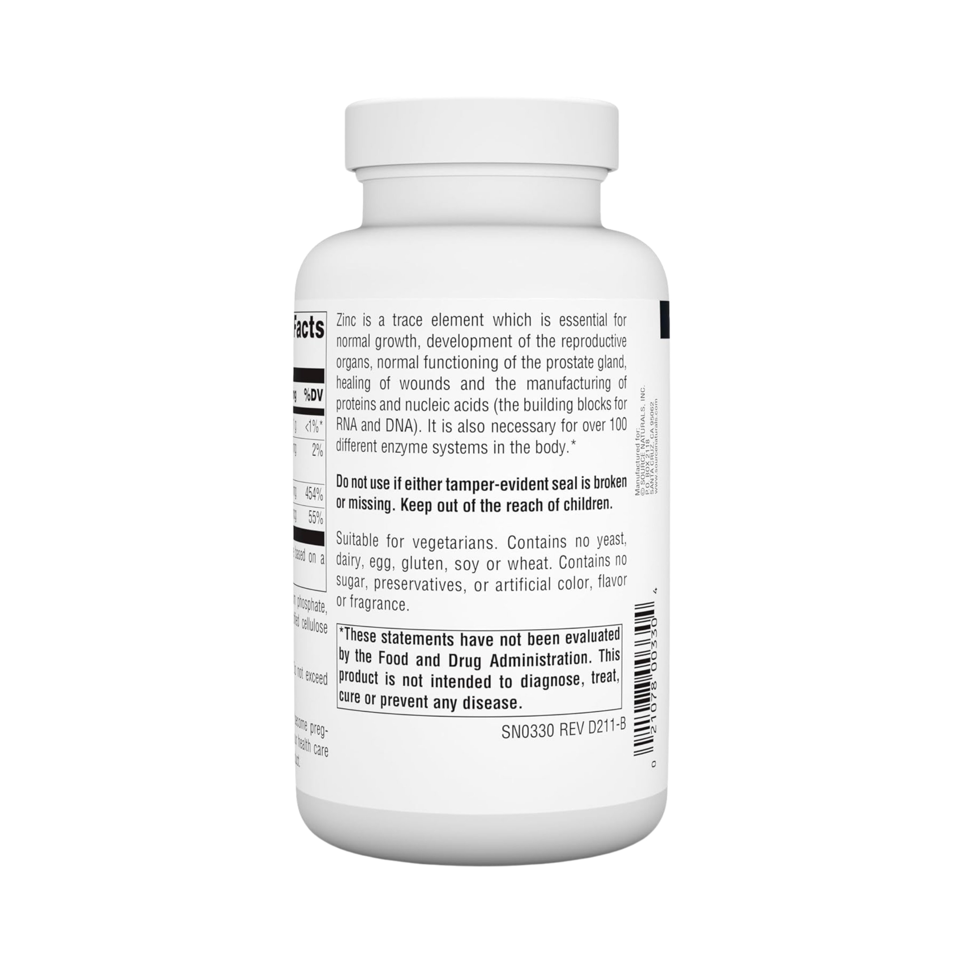 Source Naturals, Zinc, 250 Tablets