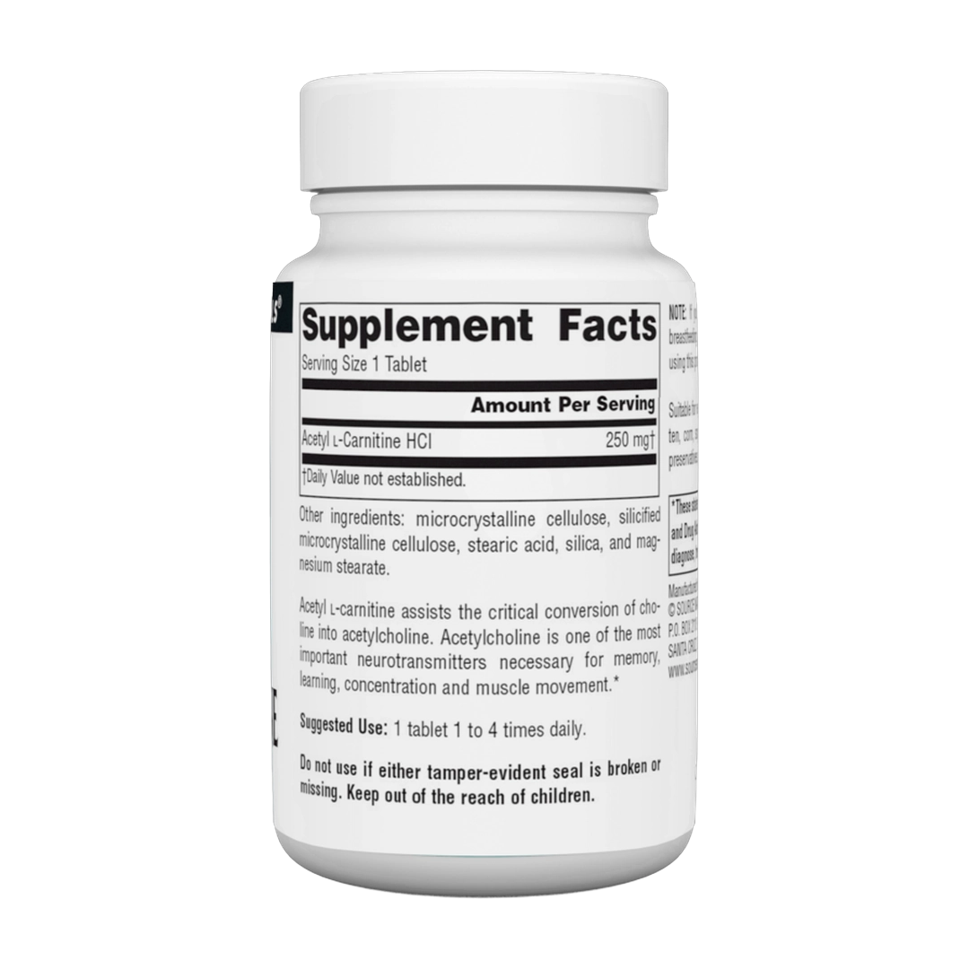 Source Naturals, Acetyl L Carnitine, 250 Mg, 120 Tablets