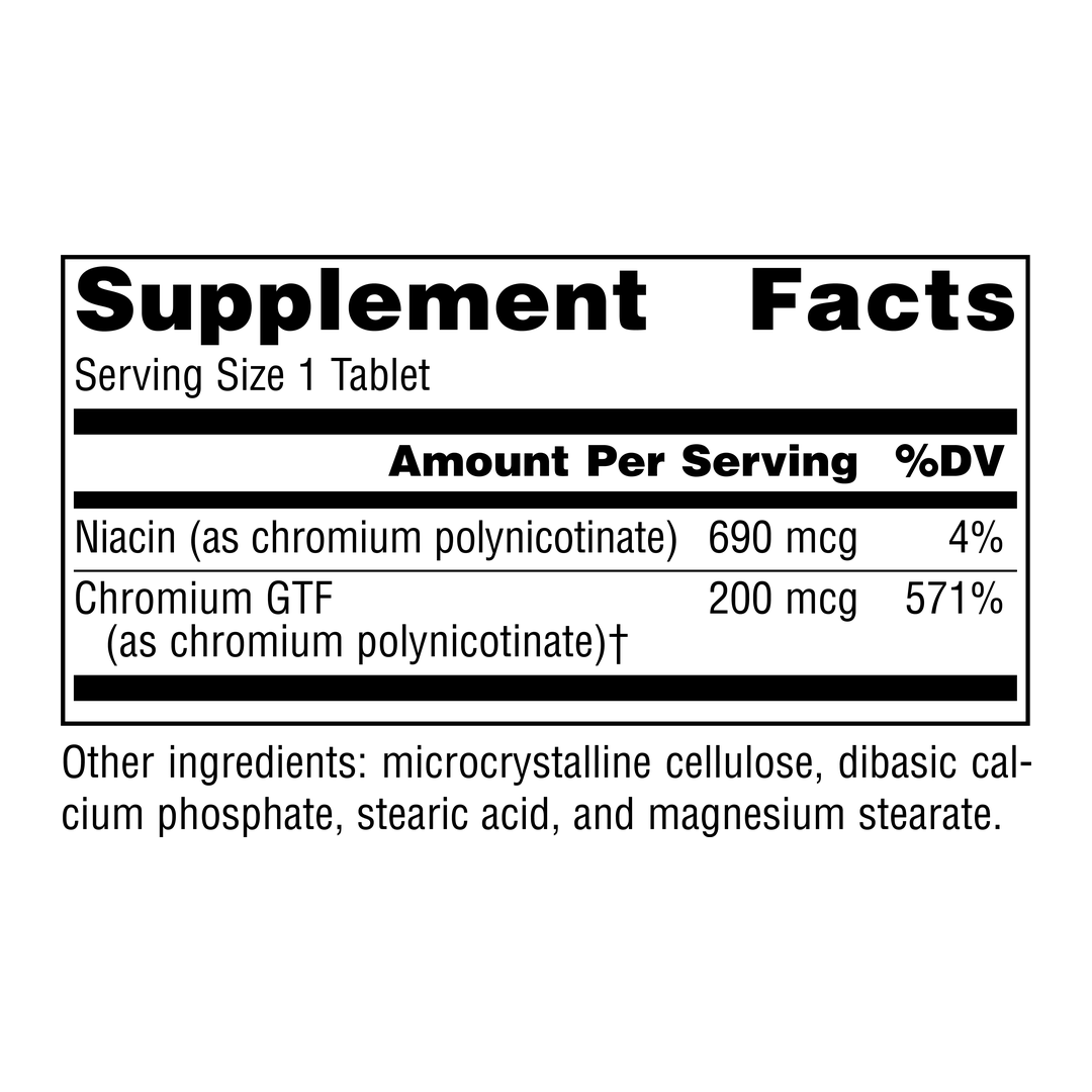 Source Naturals, ChromeMate Chromium GTF, 200 Mcg, 60 Tablets