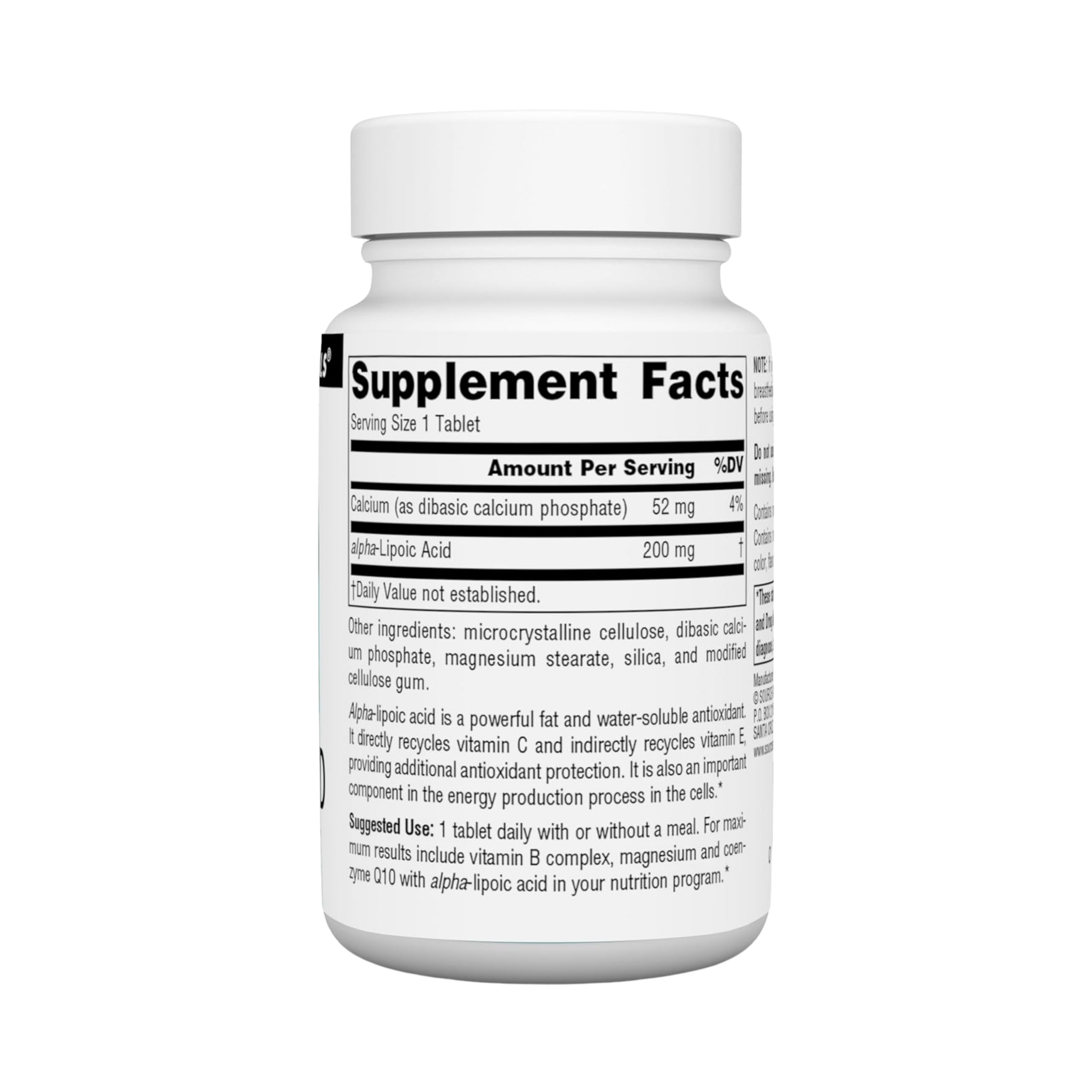 Source Naturals, Alpha Lipoic Acid, 200 Mg, 60 Tablets