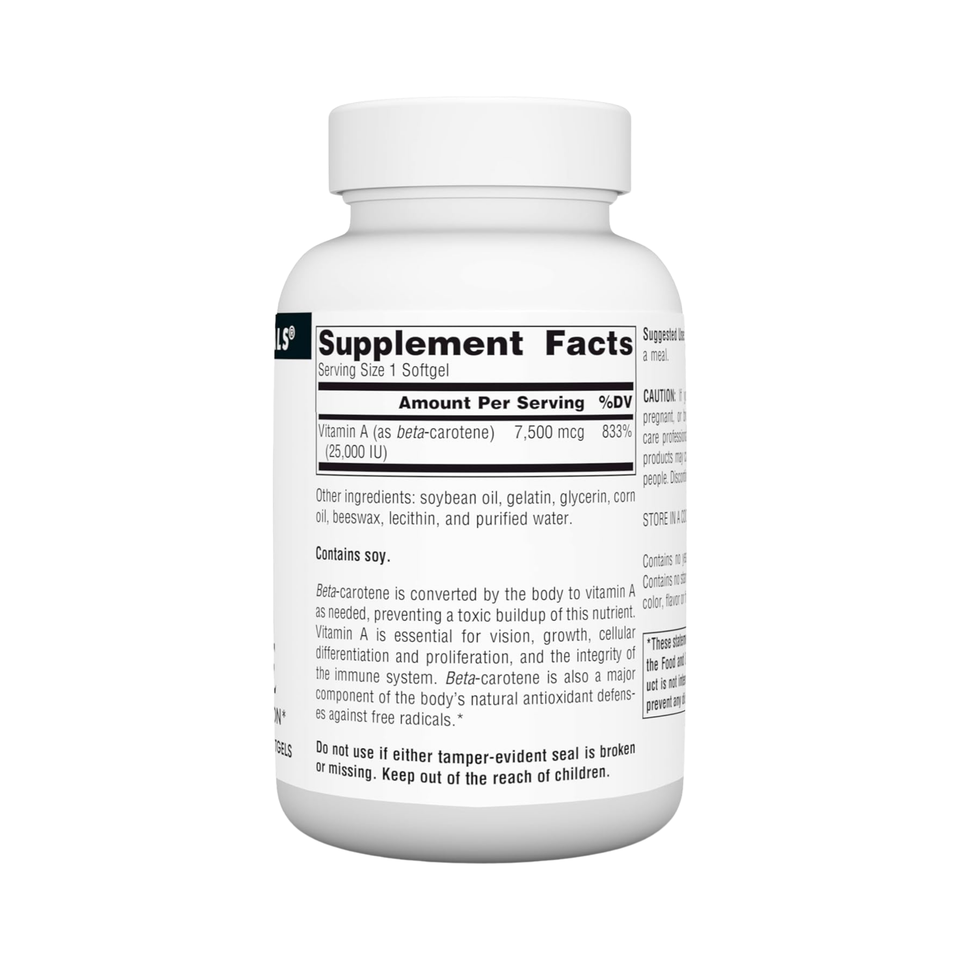 Source Naturals, Beta Carotene, 25000 IU, 250 Softgels