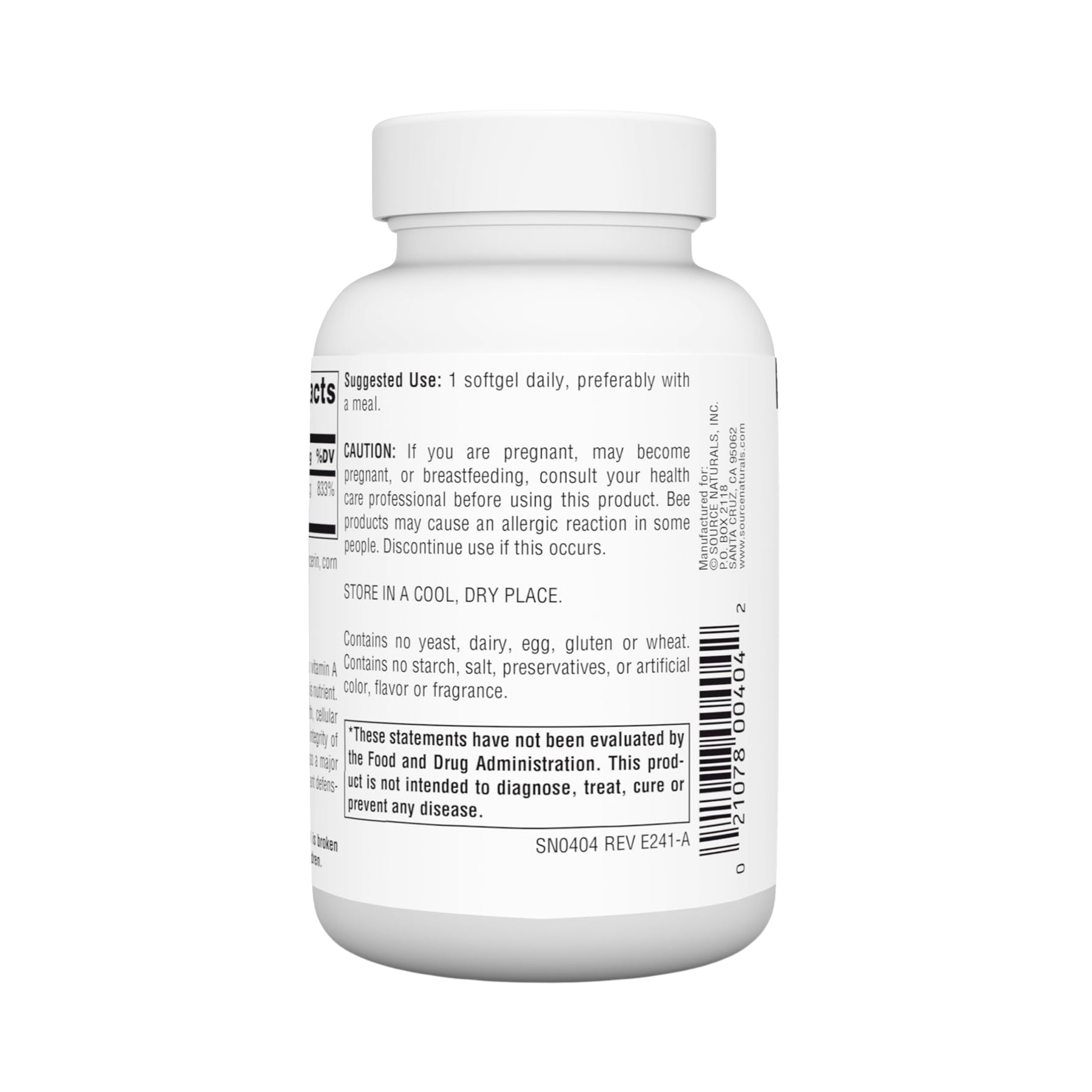 Source Naturals, Beta Carotene, 25000 IU, 250 Softgels