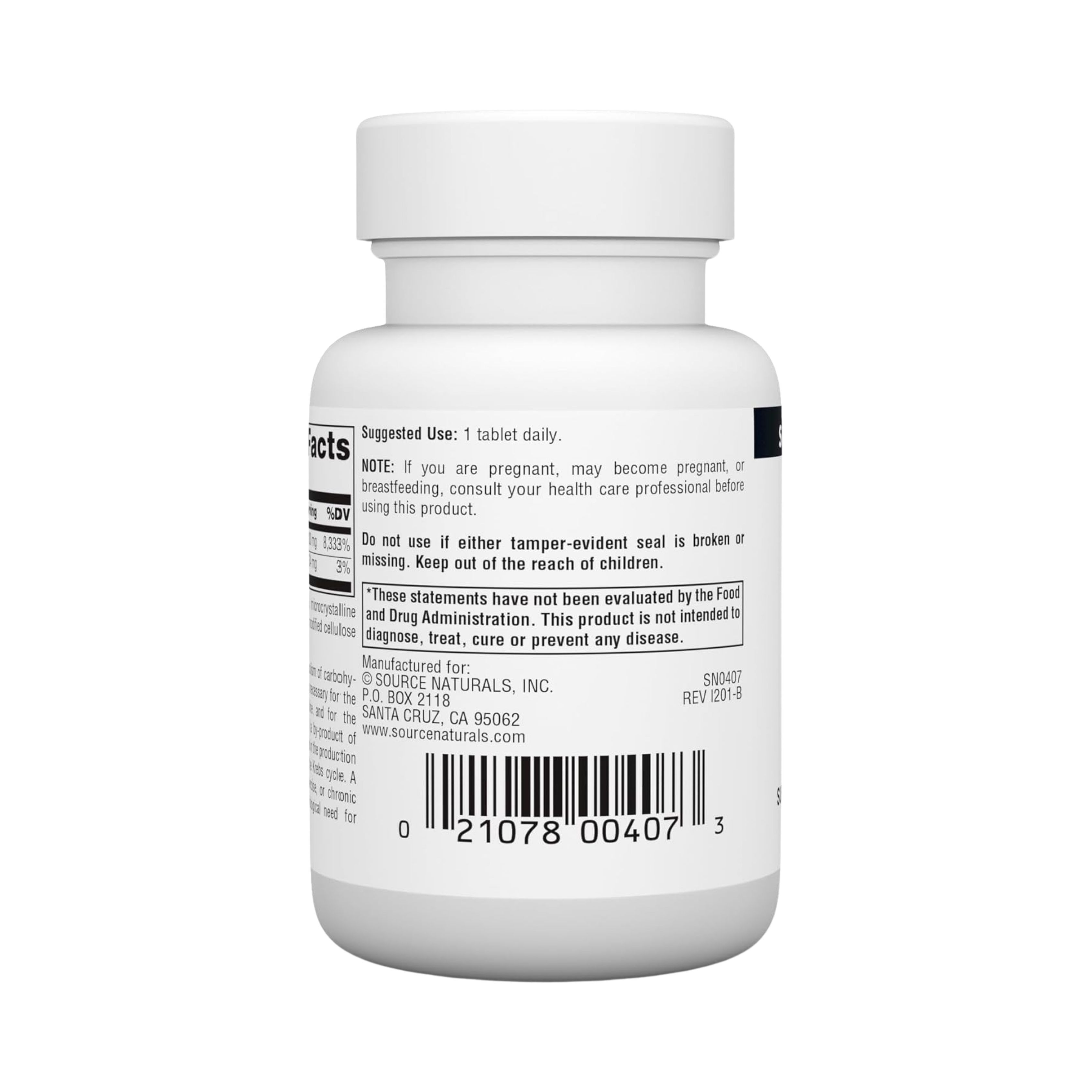 Source Naturals, B-1, 100 Mg, 100 Tablet