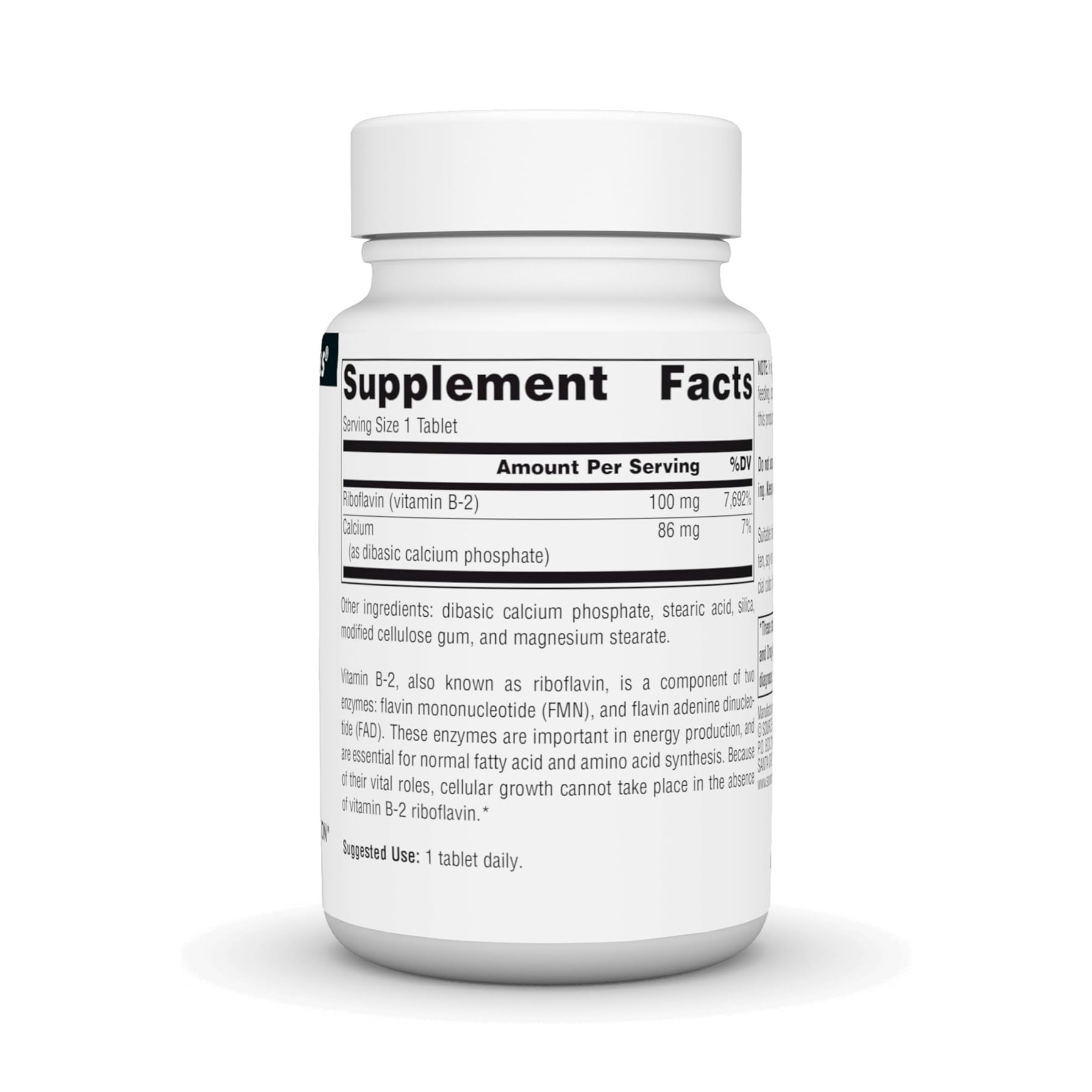 Source Naturals, Vitamin B-2 Riboflavin, 100 Mg, 100 Tablets