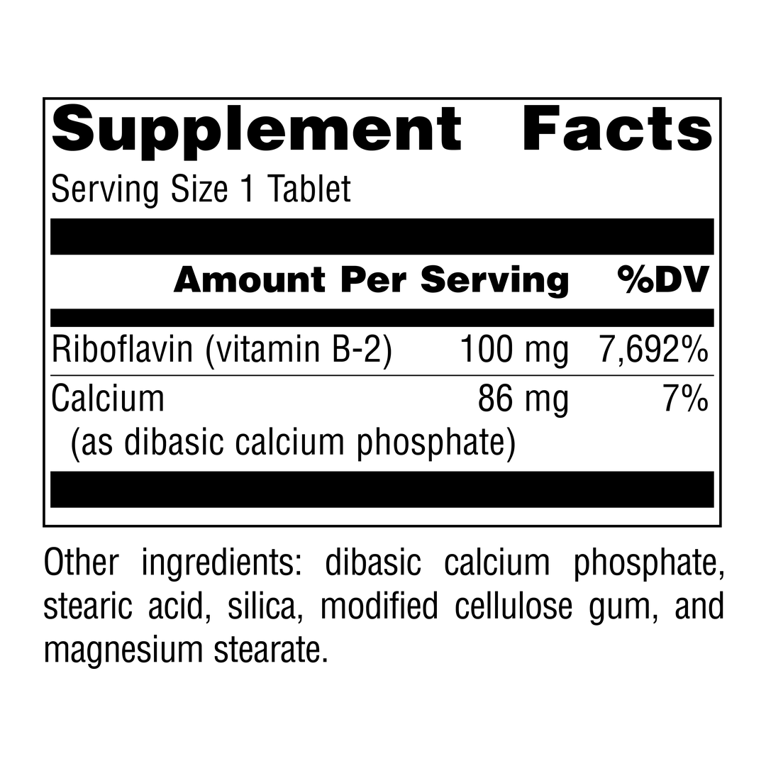 Source Naturals, Vitamin B-2 Riboflavin, 100 Mg, 250 Tablets