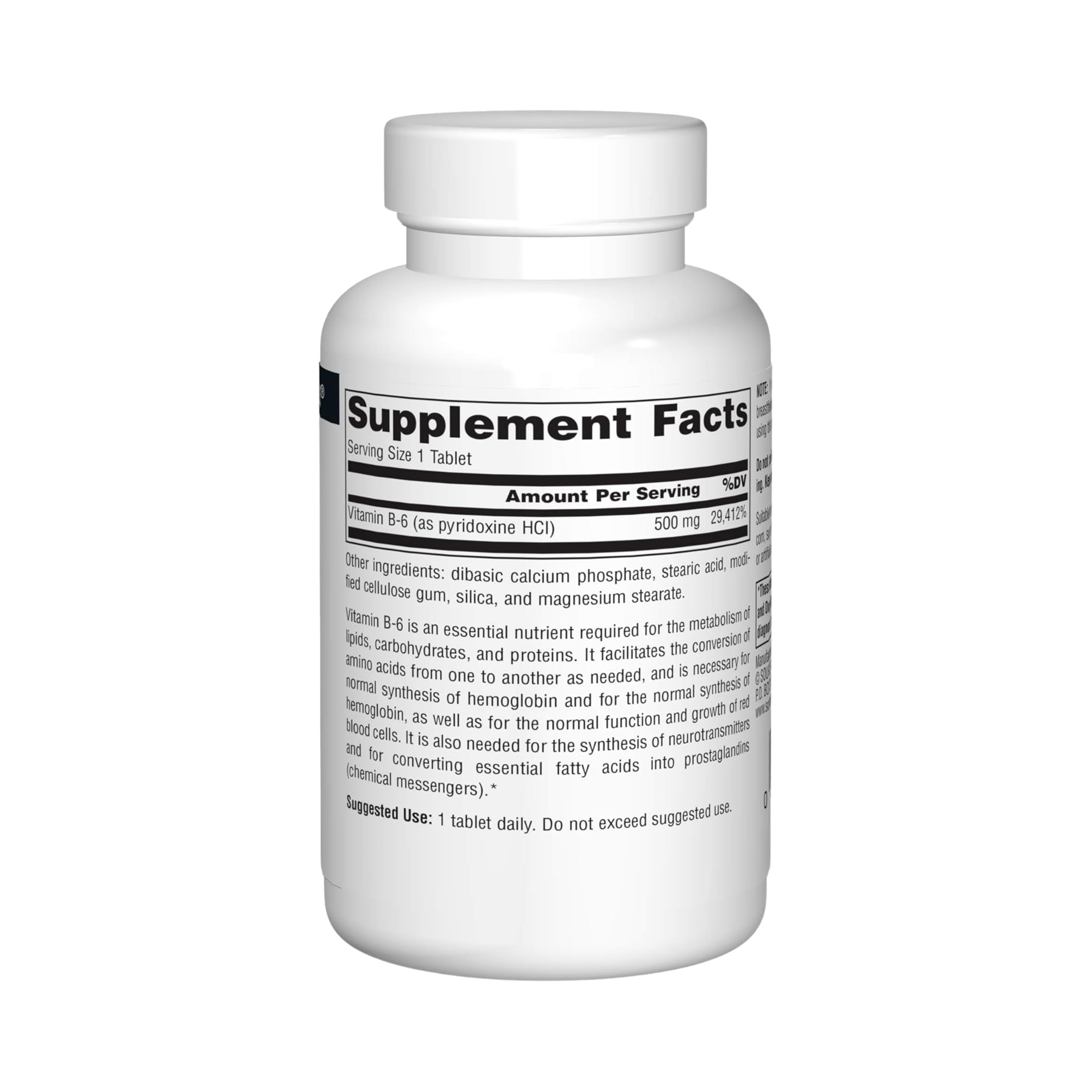 Source Naturals, B-6, 500 Mg, 50 Tablets