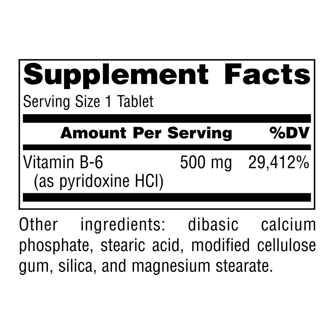 Source Naturals, B-6, 500 Mg, 100 Tablets