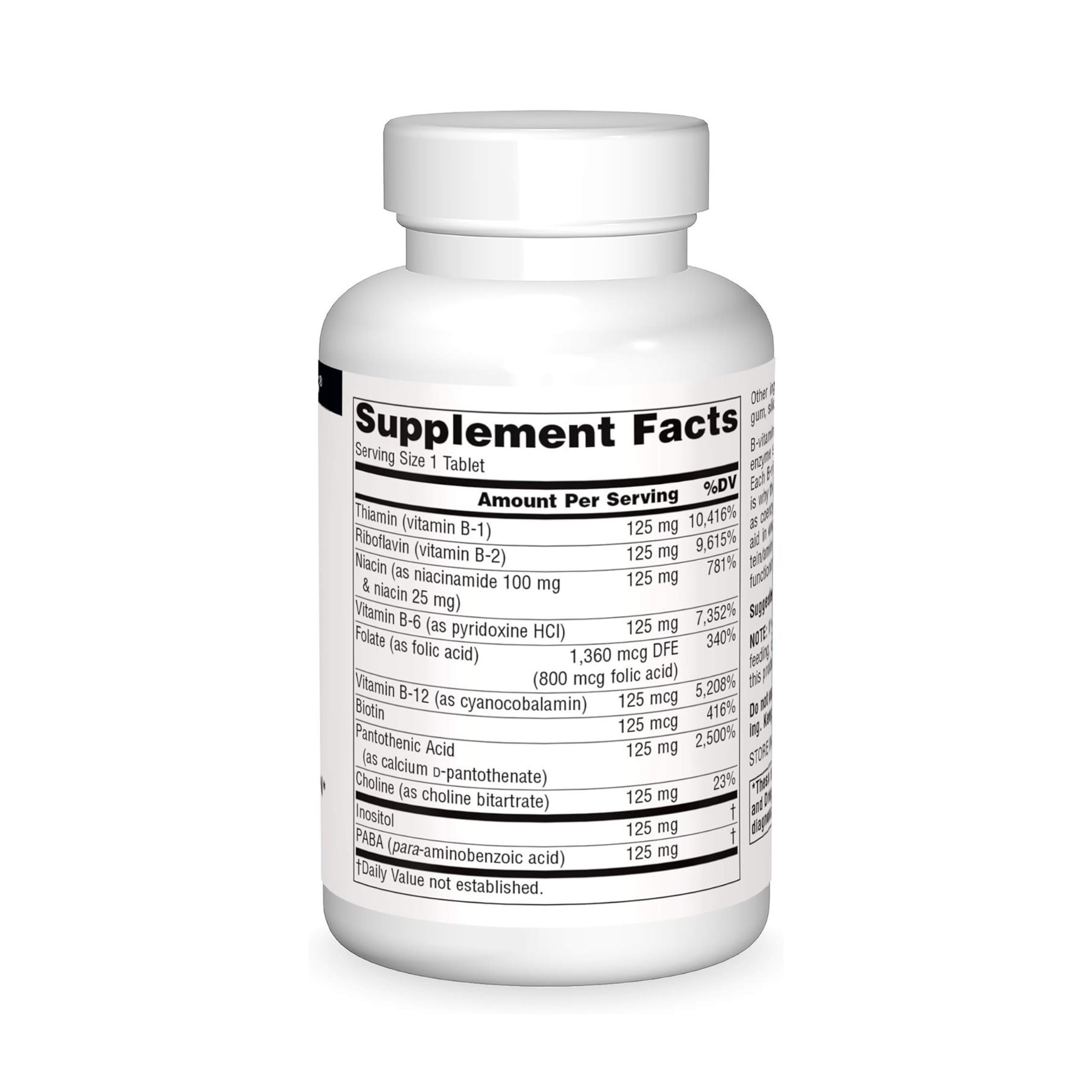 Source Naturals, B-125, 125 Mg, 60 Tablets