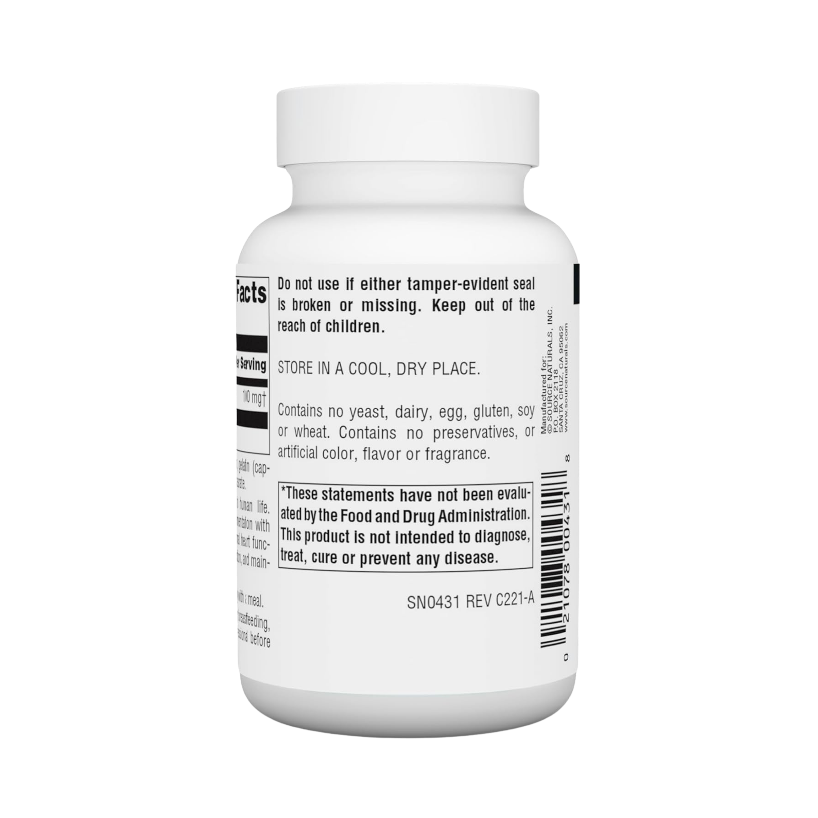 Source Naturals, Coenzyme Q10, 100 Mg, 90 Capsules