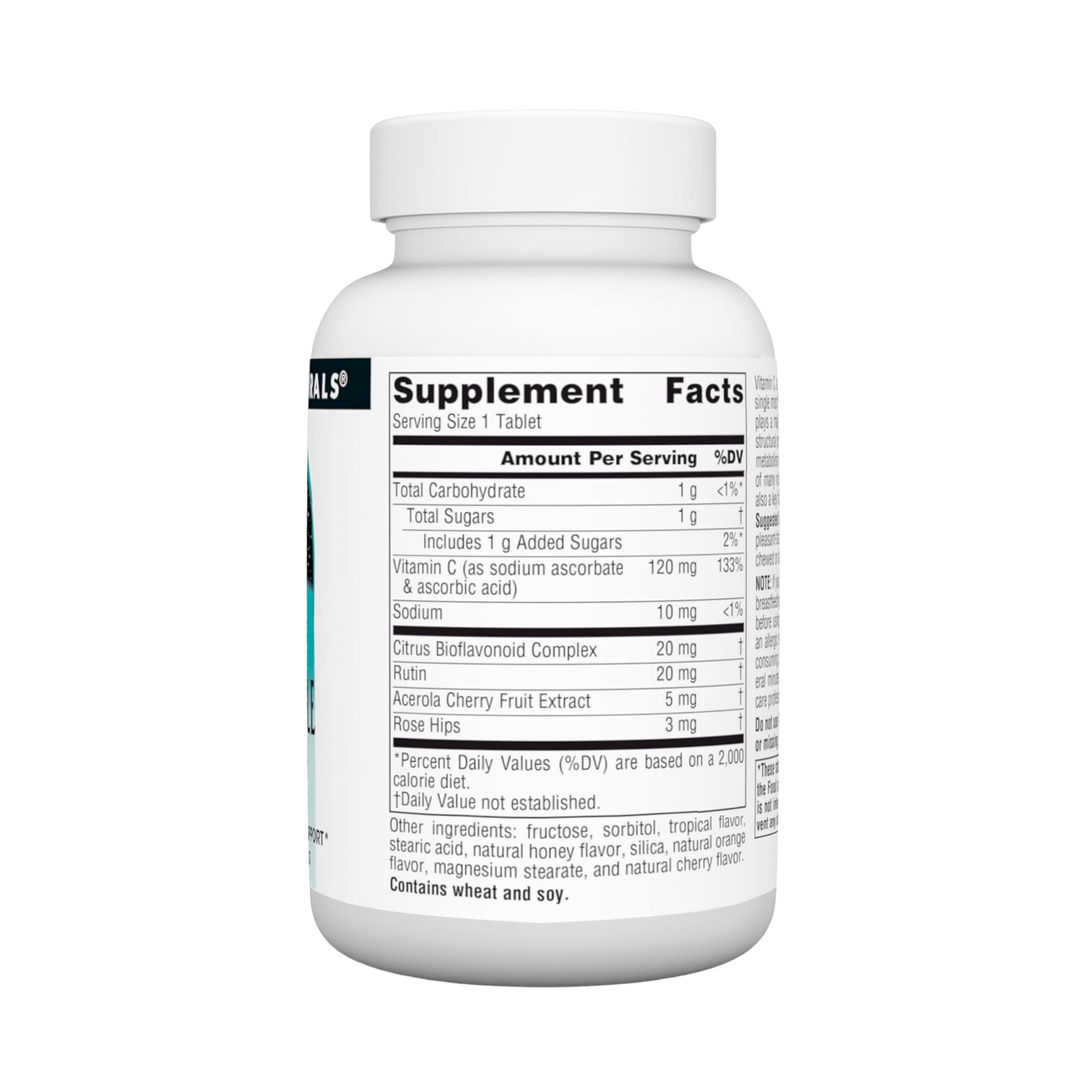 Source Naturals, Chewable C, Acerola Cherry, 120 Mg, 100 Fruit Tablets