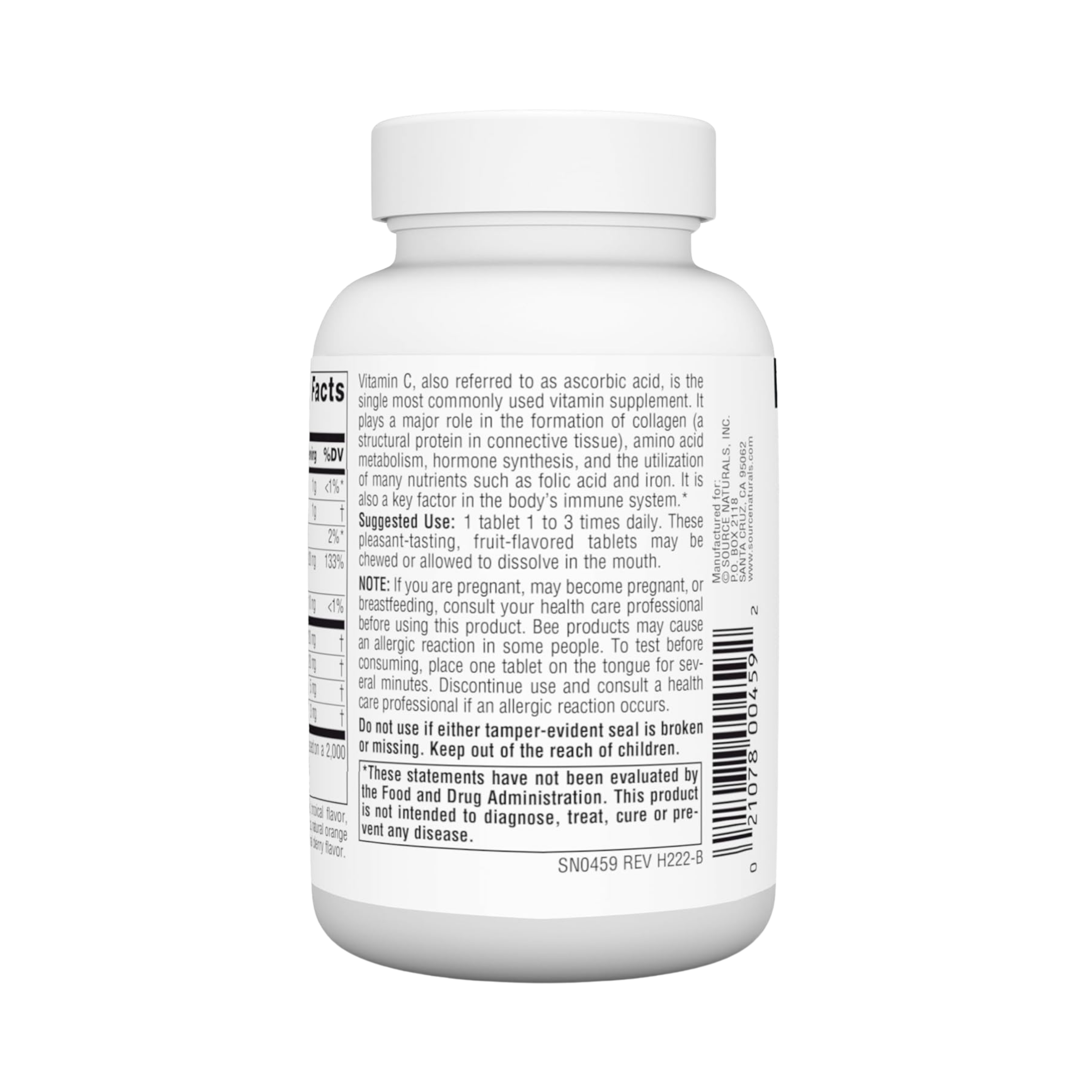 Source Naturals, Chewable C, Acerola Cherry, 120 Mg, 100 Fruit Tablets