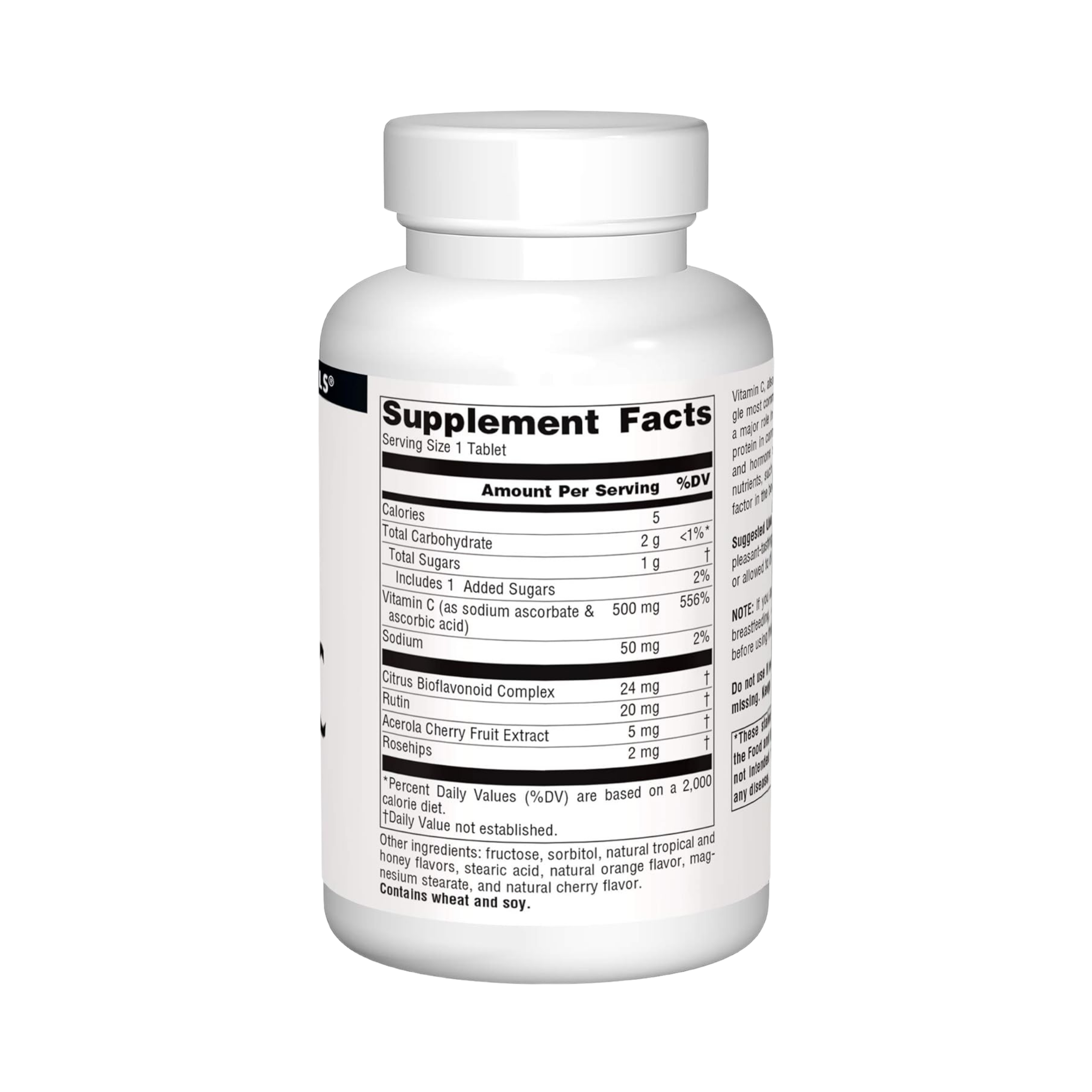 Source Naturals, Chewable C, Acerola Cherry, 500 Mg, 100 Fruit Tablets