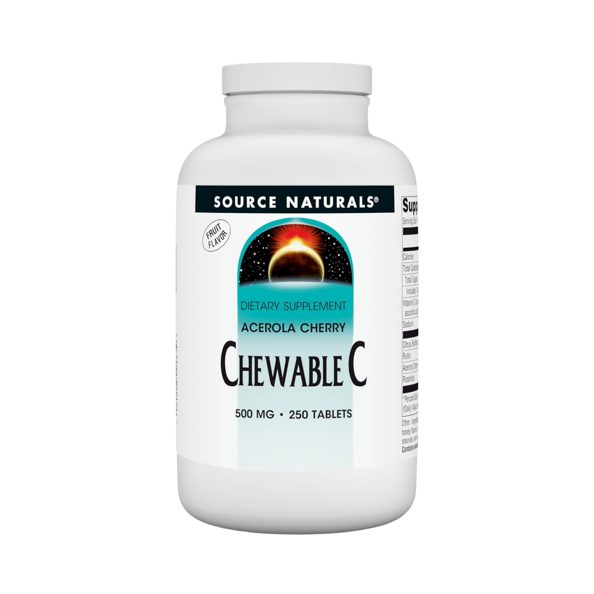 Source Naturals, Chewable C, Acerola Cherry, 500 Mg, 250 Fruit Tablets