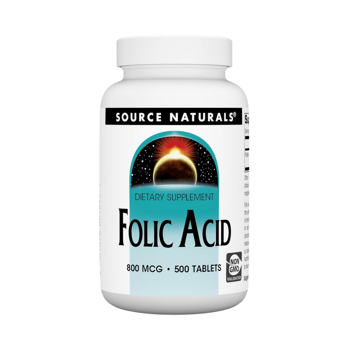Source Naturals, Folic Acid 800 Mcg, 500 Tablets