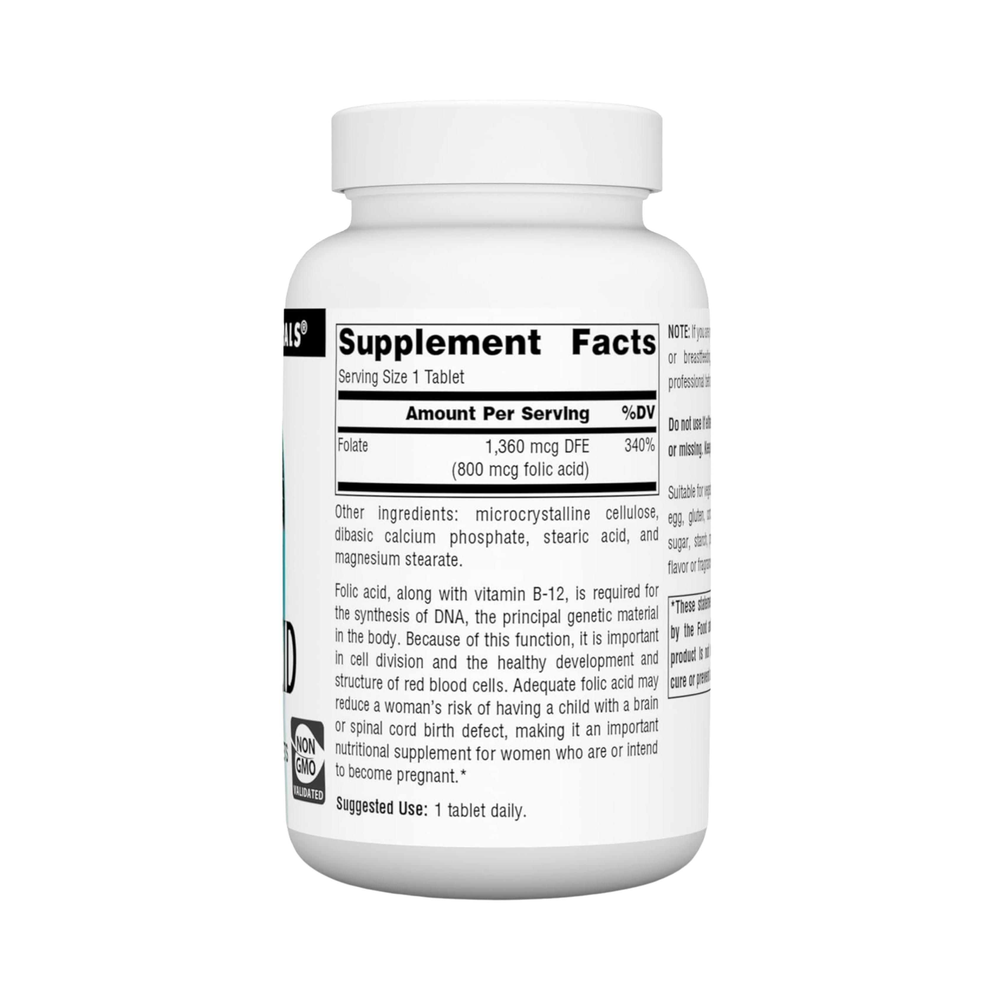 Source Naturals, Folic Acid 800 Mcg, 500 Tablets