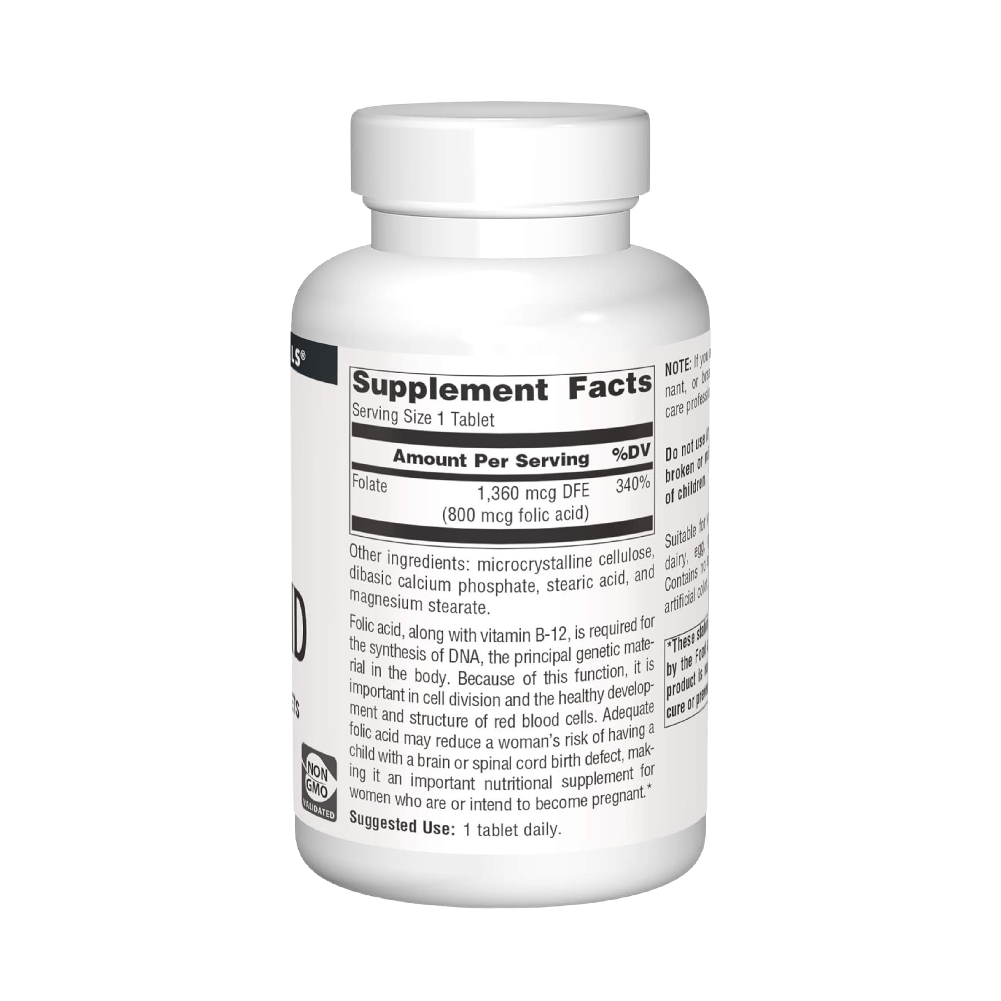 Source Naturals, Folic Acid 800 Mcg, 1000 Tablets