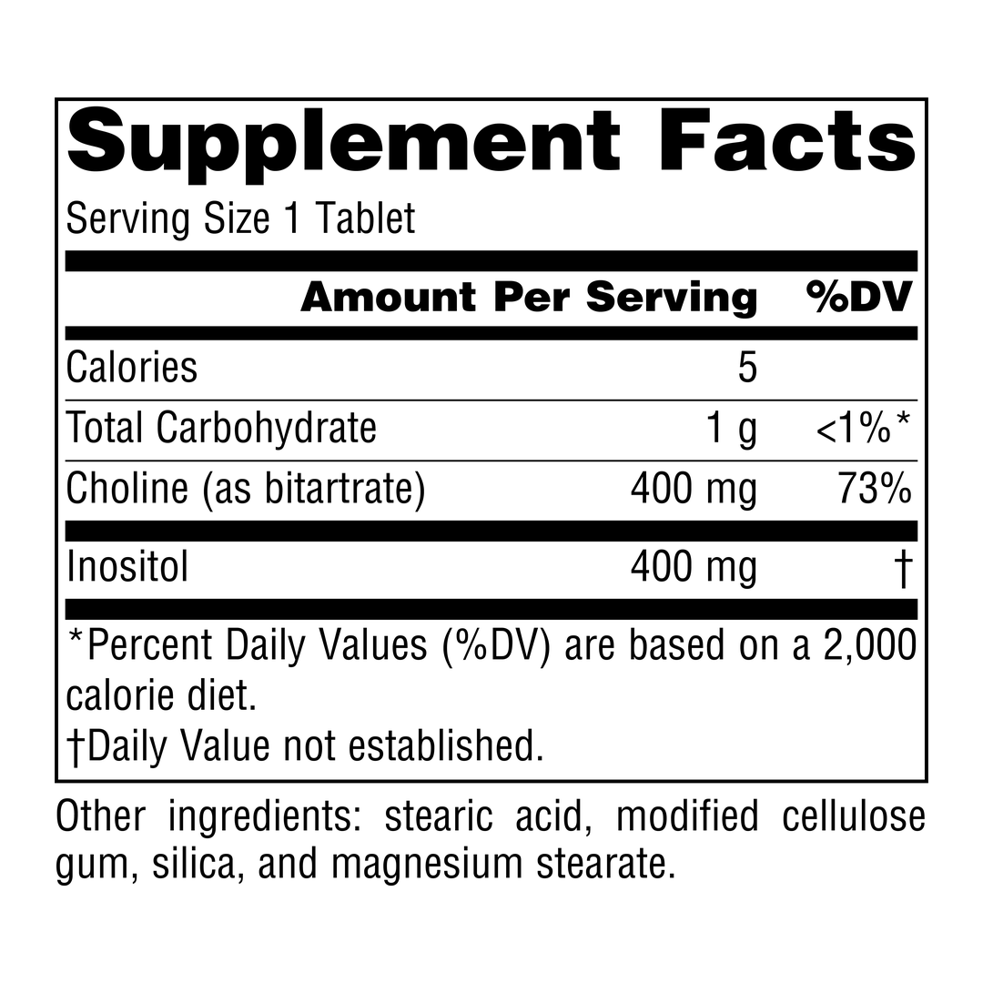 Source Naturals, Inositol & Choline, 800 Mg, 50 Tablets