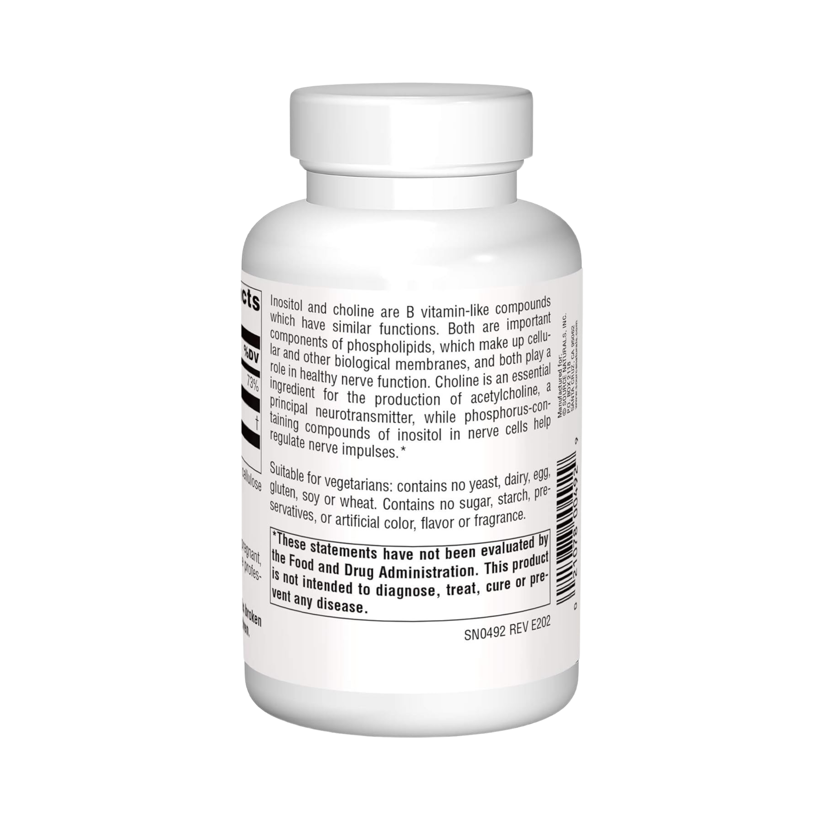 Source Naturals, Inositol & Choline, 800 Mg, 100 Tablets