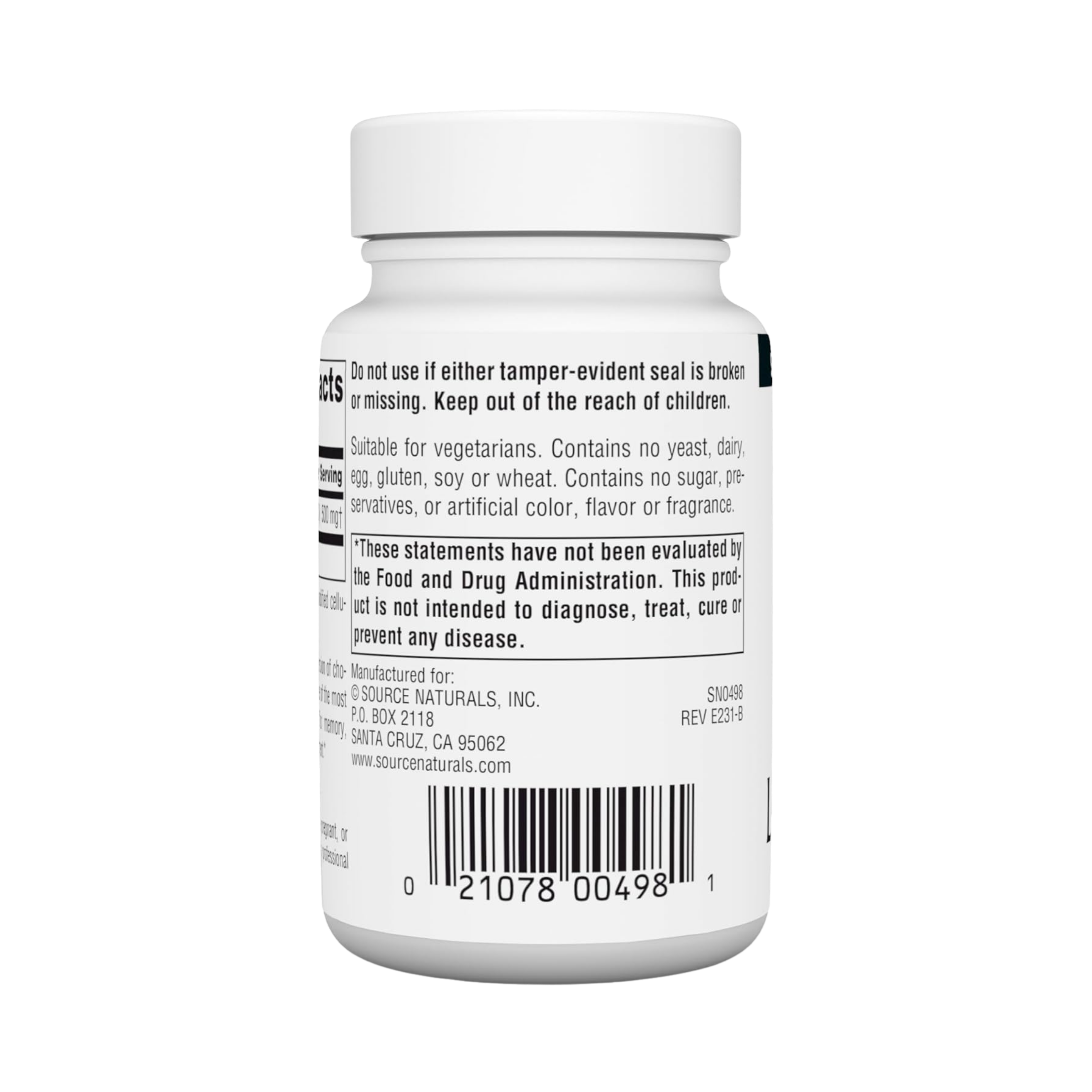 Source Naturals, Acetyl L-Carnitine, 500 Mg, 30 Tablets