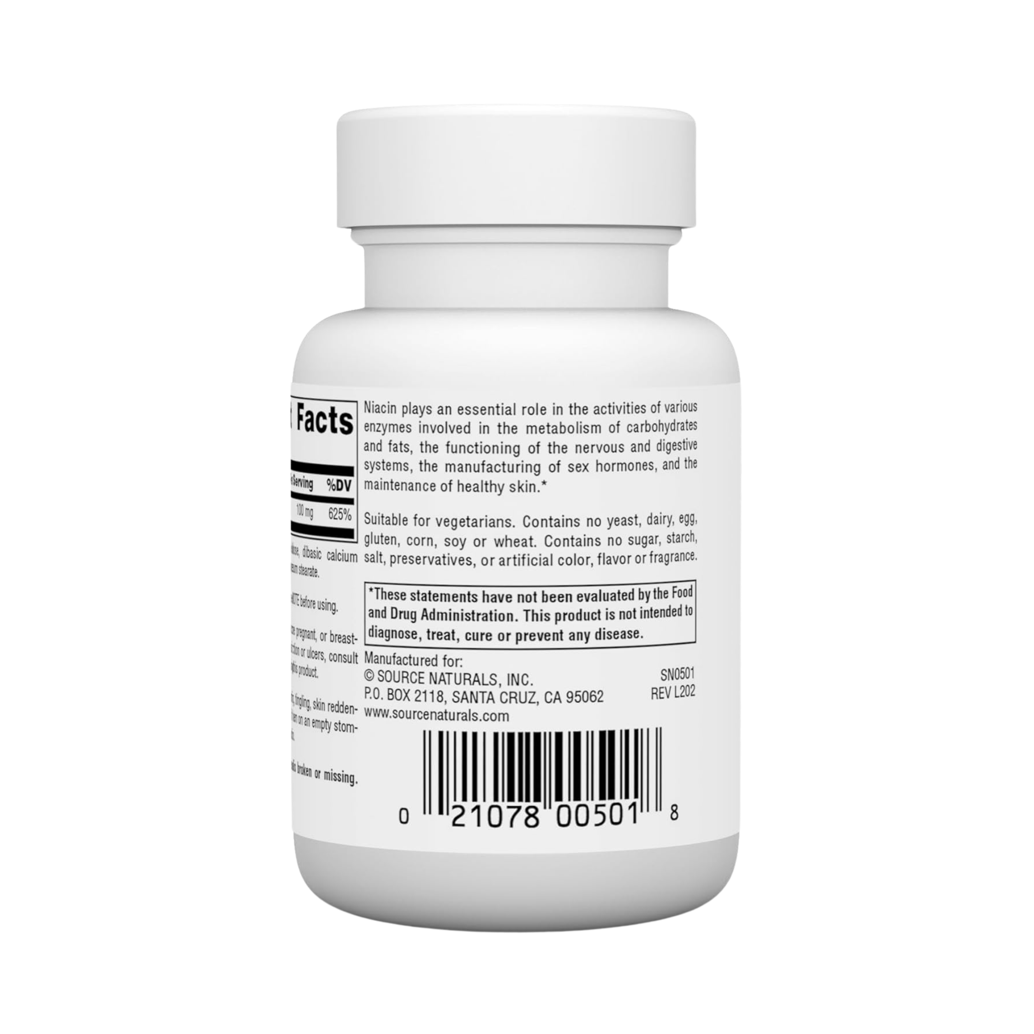 Source Naturals, Niacin, 100 Mg, 100 Tablets