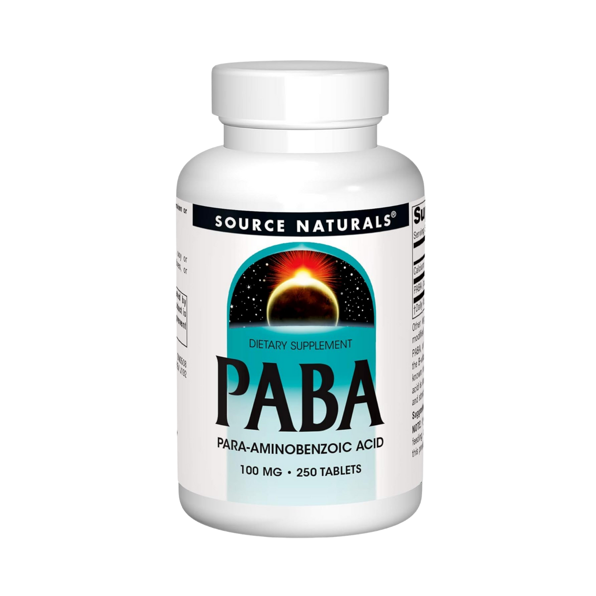 Source Naturals, PABA, 100 Mg, 250 Tablets