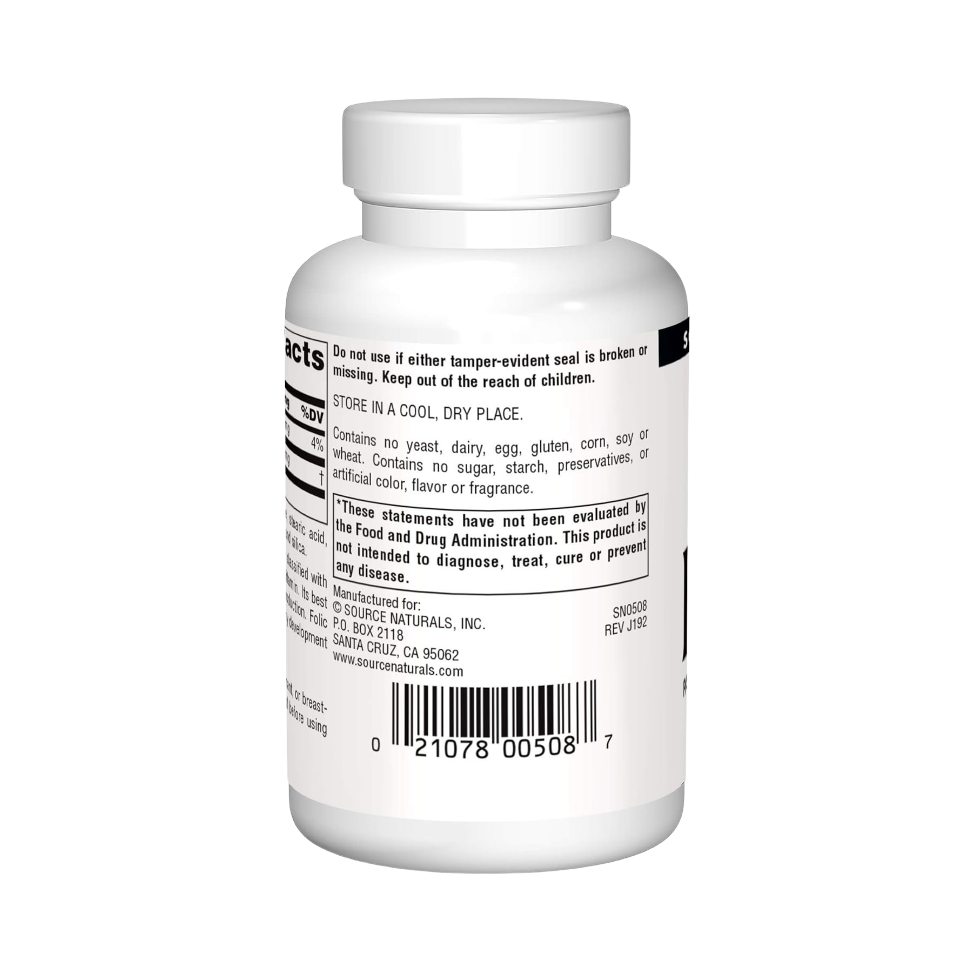 Source Naturals, PABA, 100 Mg, 250 Tablets