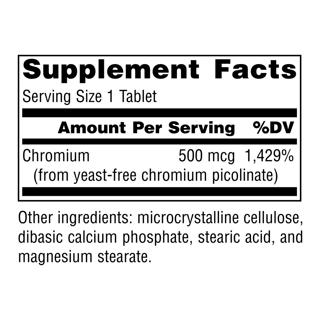 Source Naturals, Ultra Chromium Picolinate, 500 Mcg, 60 Tablets