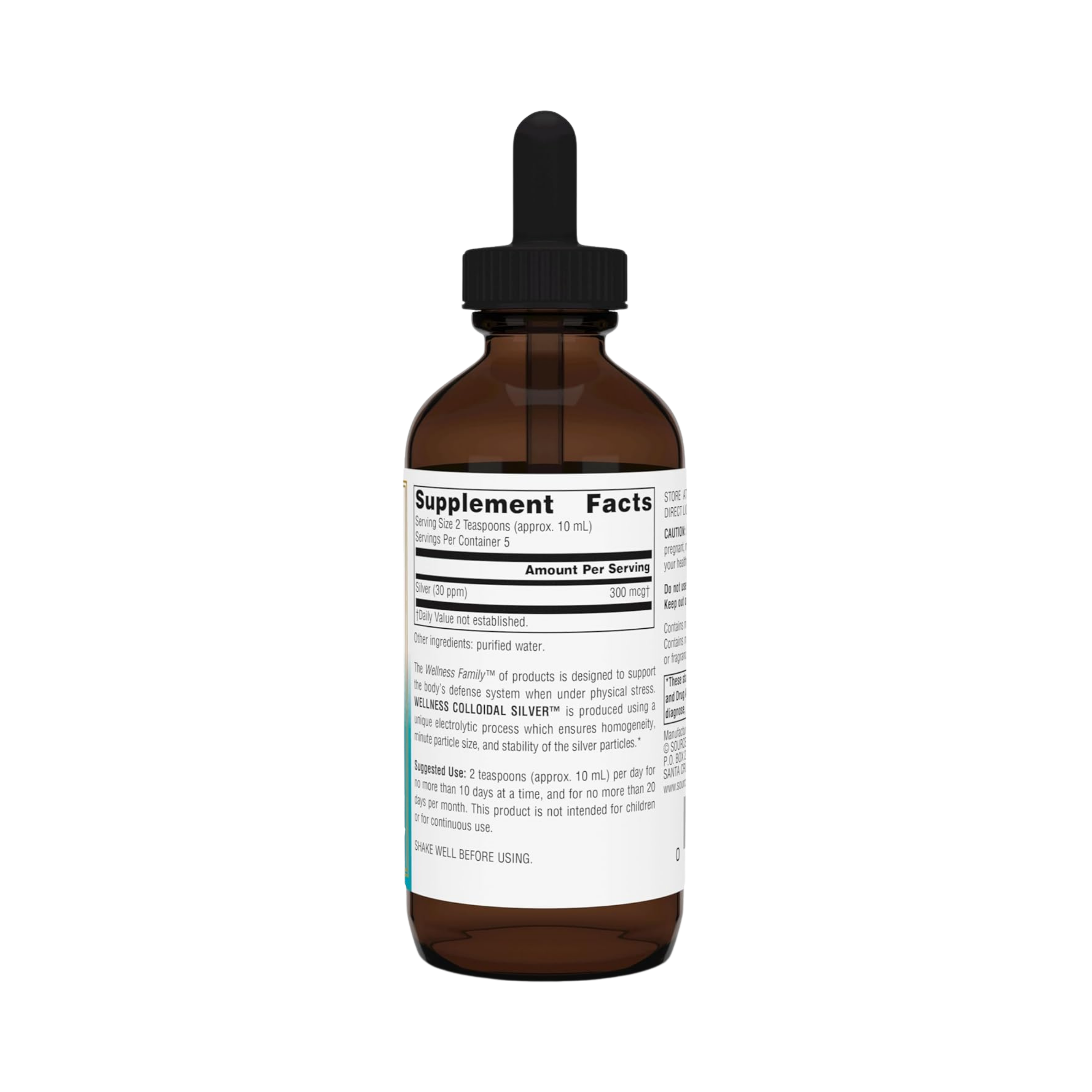 Source Naturals, Wellness Colloidal Silver, 30 Ppm, 2 Oz Liquid