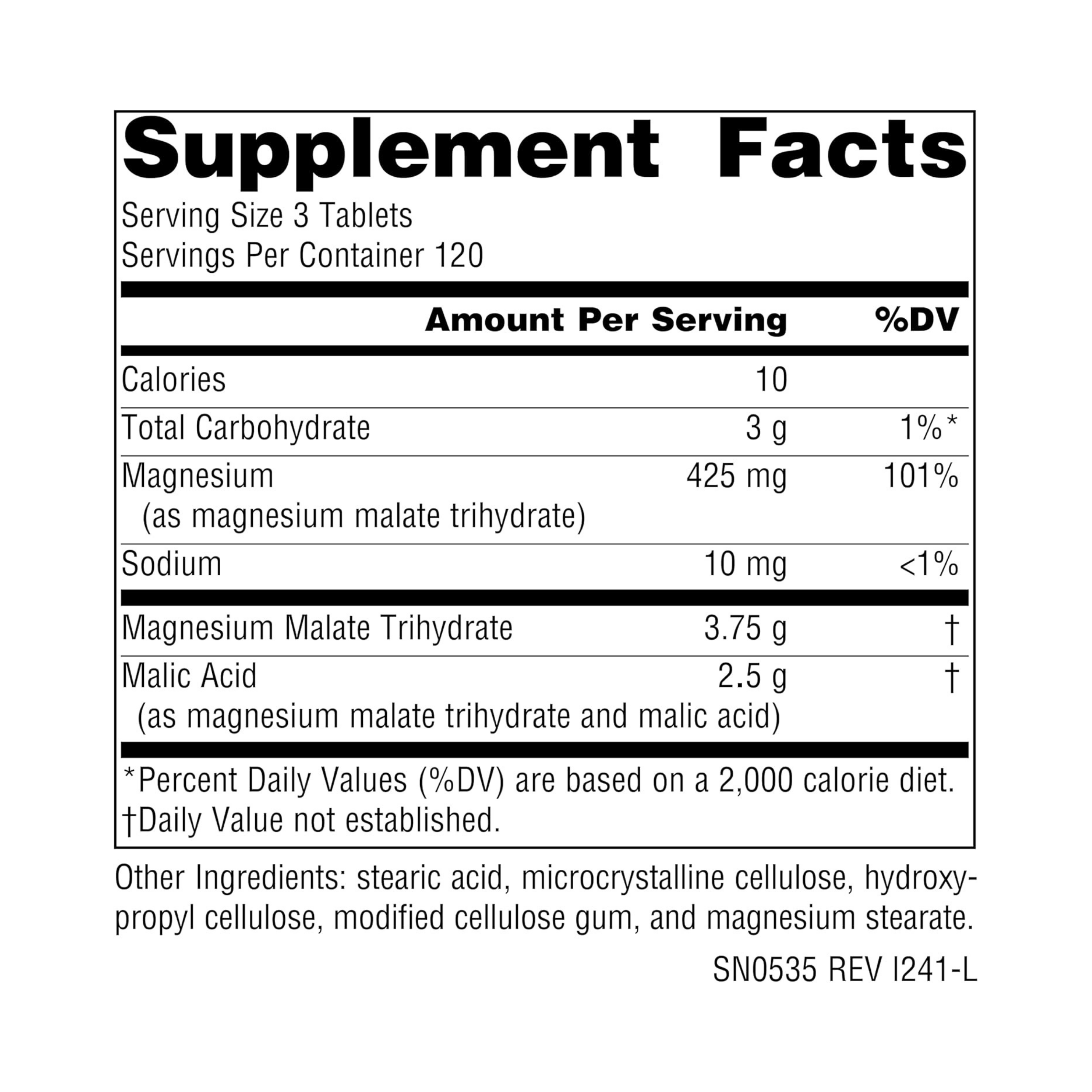 Source Naturals, Magnesium Malate, 1250 Mg, 360 Tablets