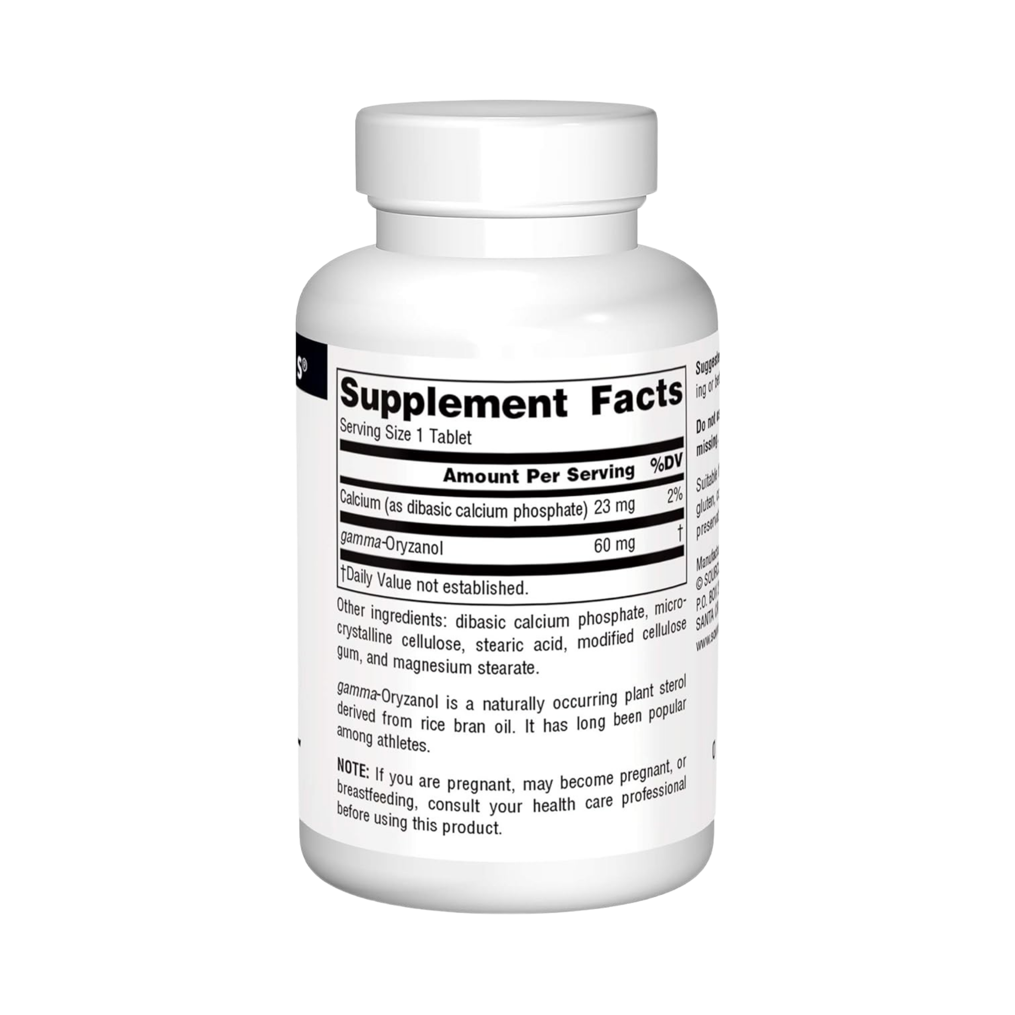 Source Naturals, Gamma Oryzanol, 60 Mg, 200 Tablets
