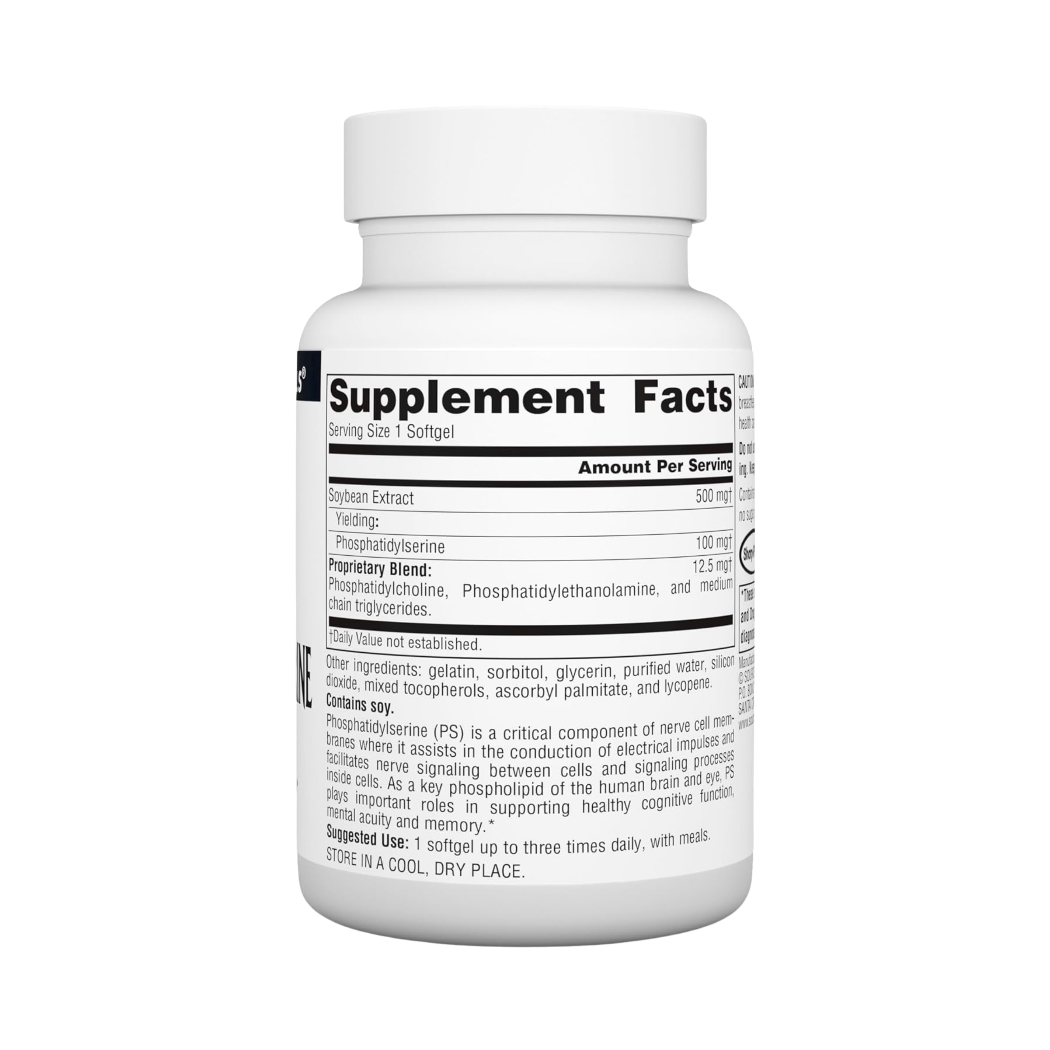 Source Naturals, Phosphatidyl Serine Complex, 500 Mg, 60 Softgels