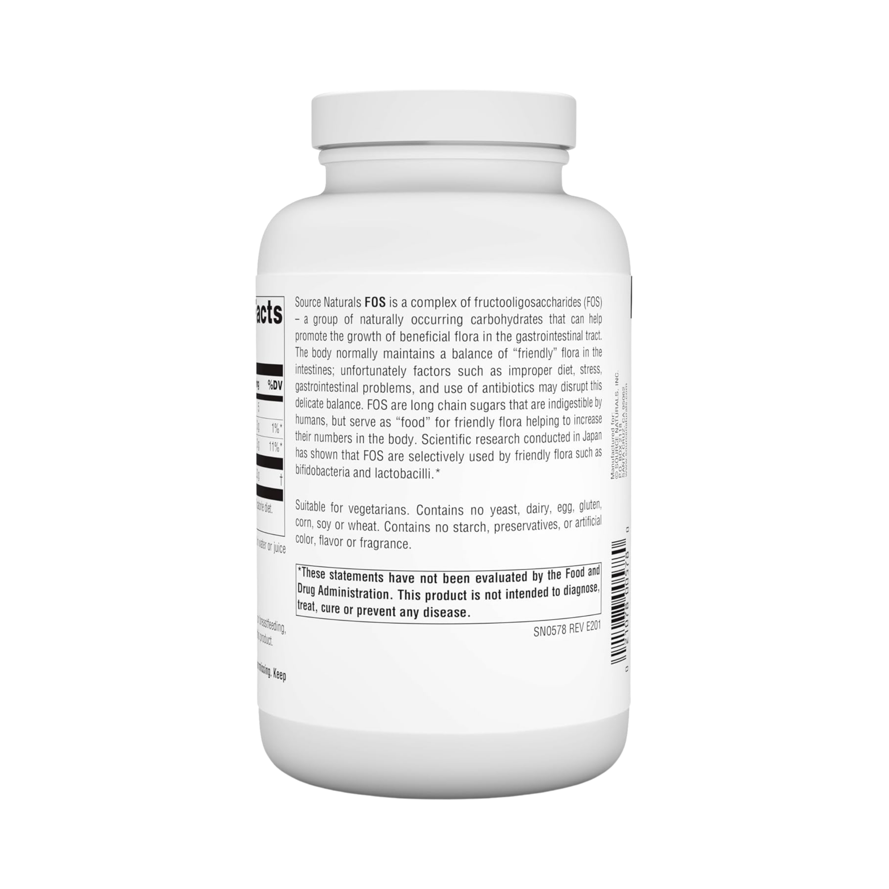 Source Naturals, FOS, 7.05 Powder