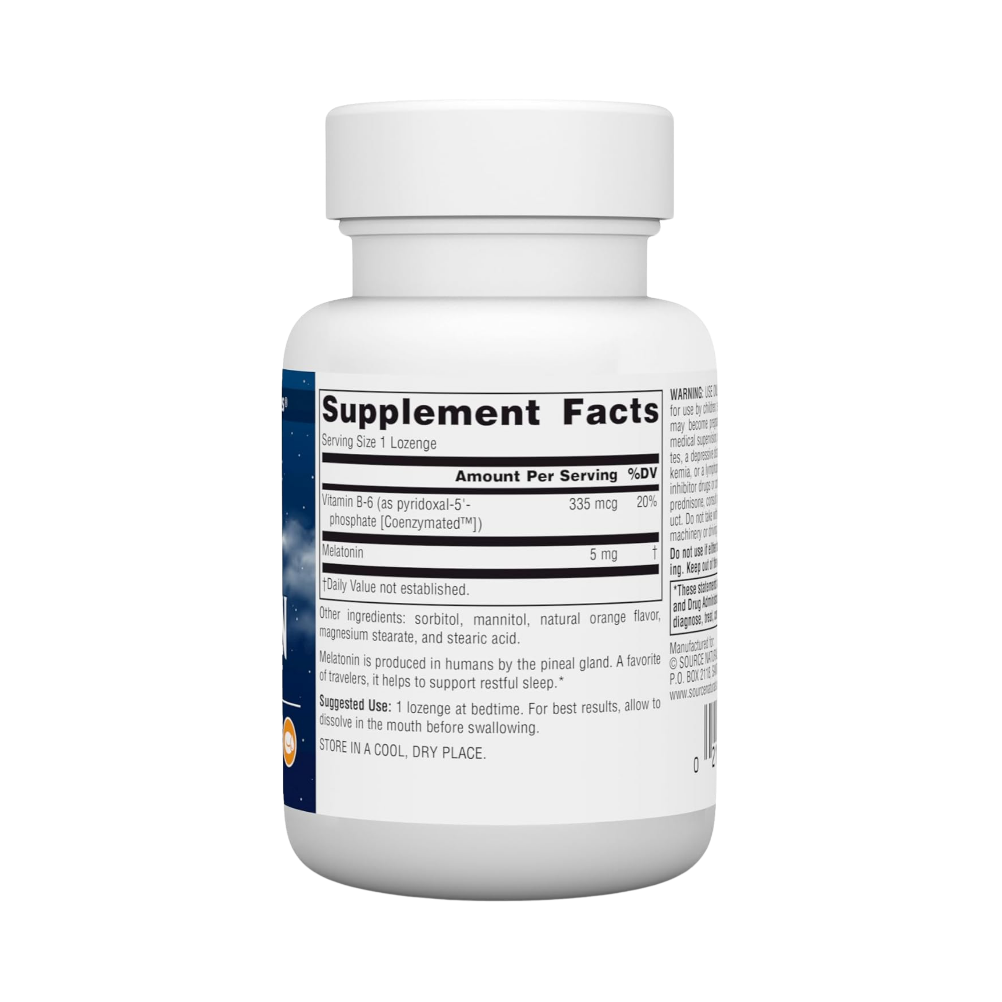 Source Naturals, Sleep Science Melatonin, 5 Mg, 100 Orange Lozenge