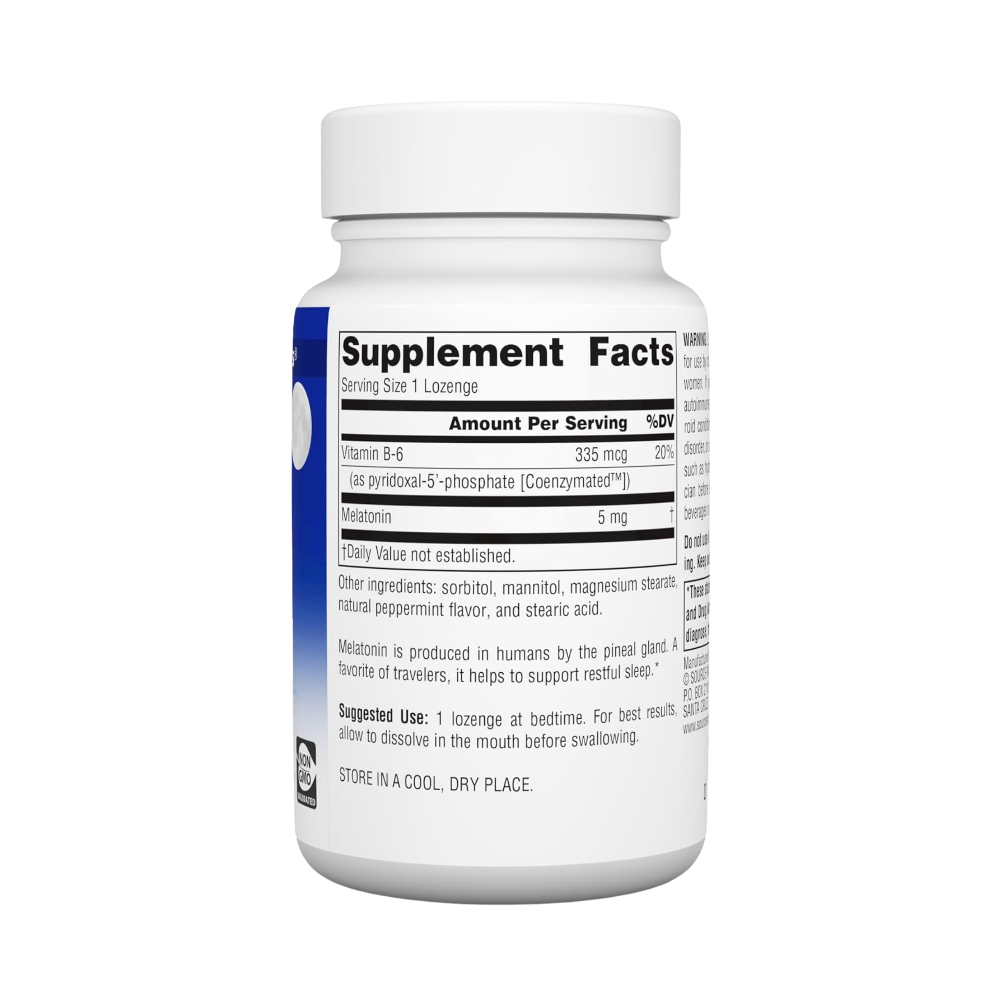 Source Naturals, Sleep Science Melatonin, 5 Mg, 200 Peppermint Lozenges