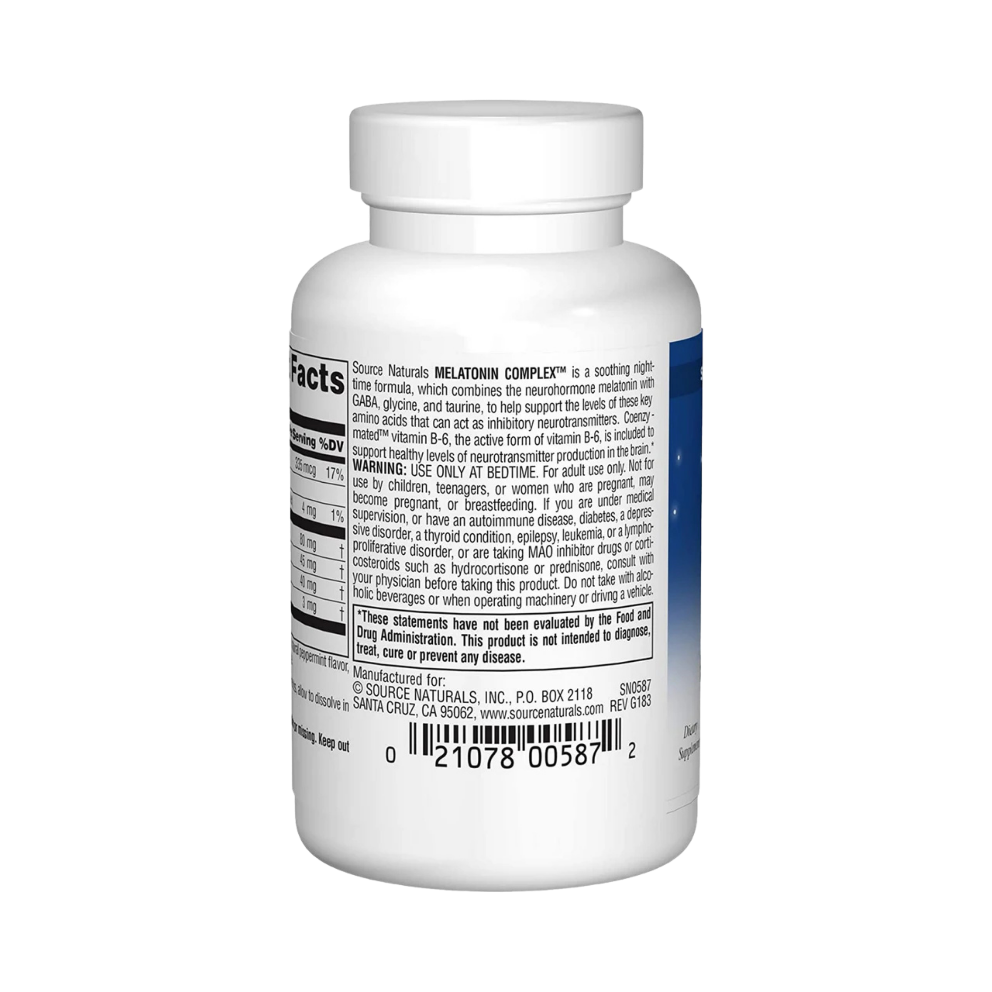 Source Naturals, Sleep Science Melatonin Complex, 3 Mg, 50 Peppermint Lozenges