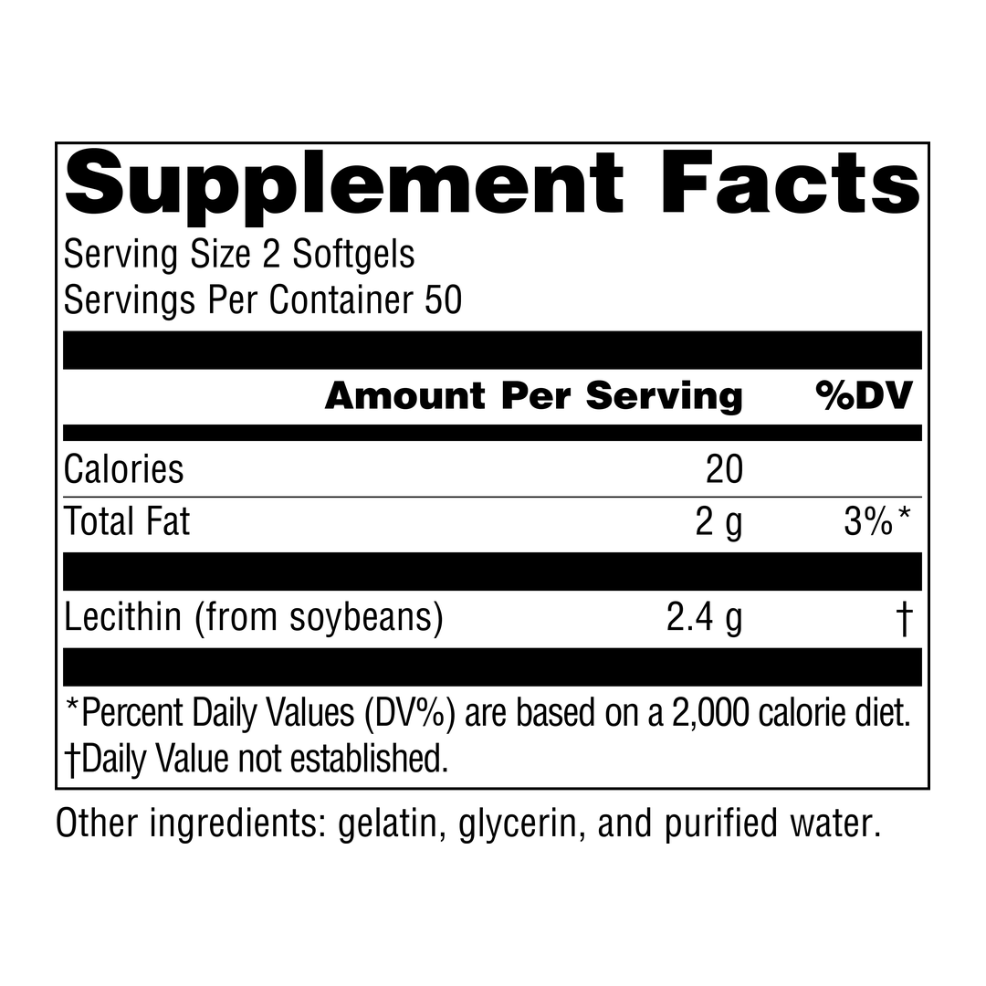 Source Naturals, Lecithin, 1200 Mg, 100 Softgels