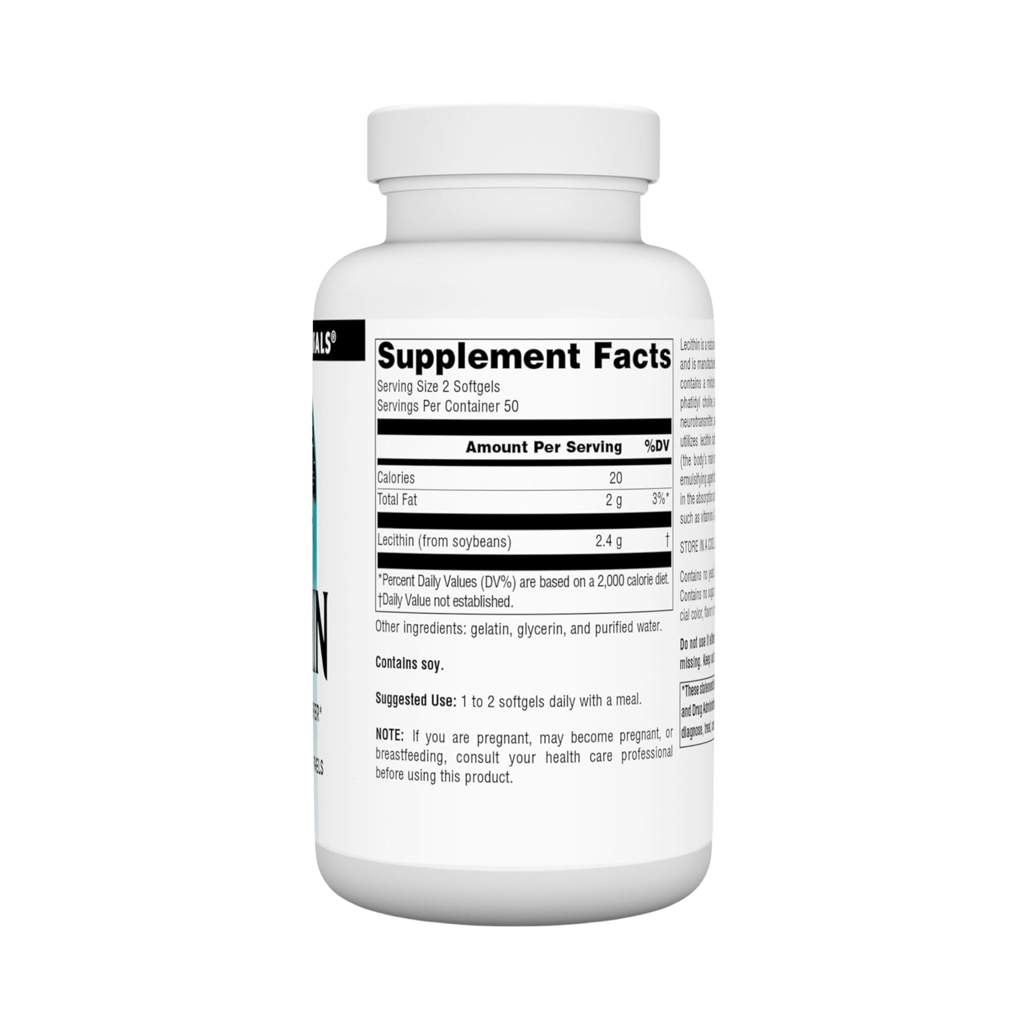 Source Naturals, Lecithin, 1200 Mg, 100 Softgels