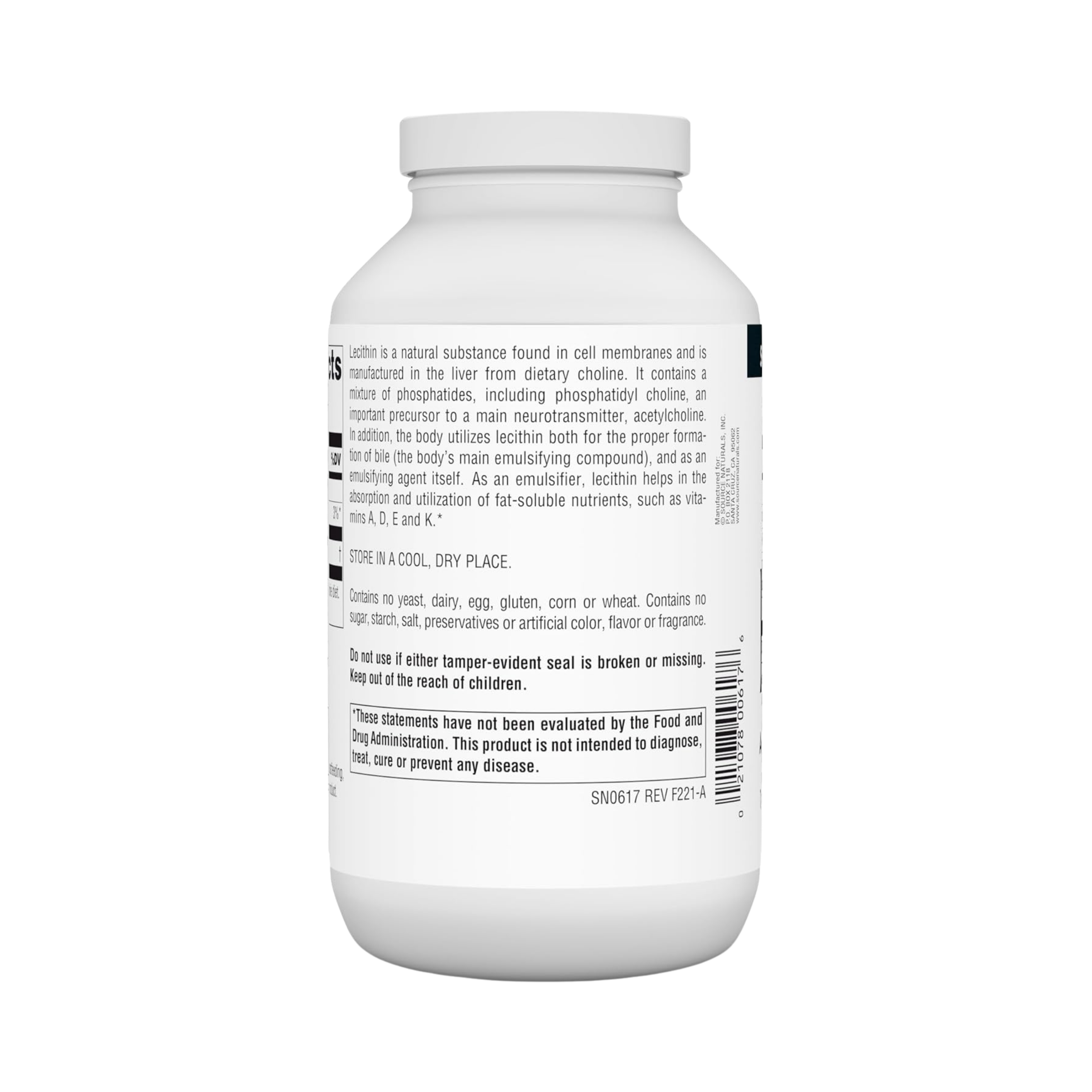 Source Naturals, Lecithin, 1200 Mg, 200 Softgels