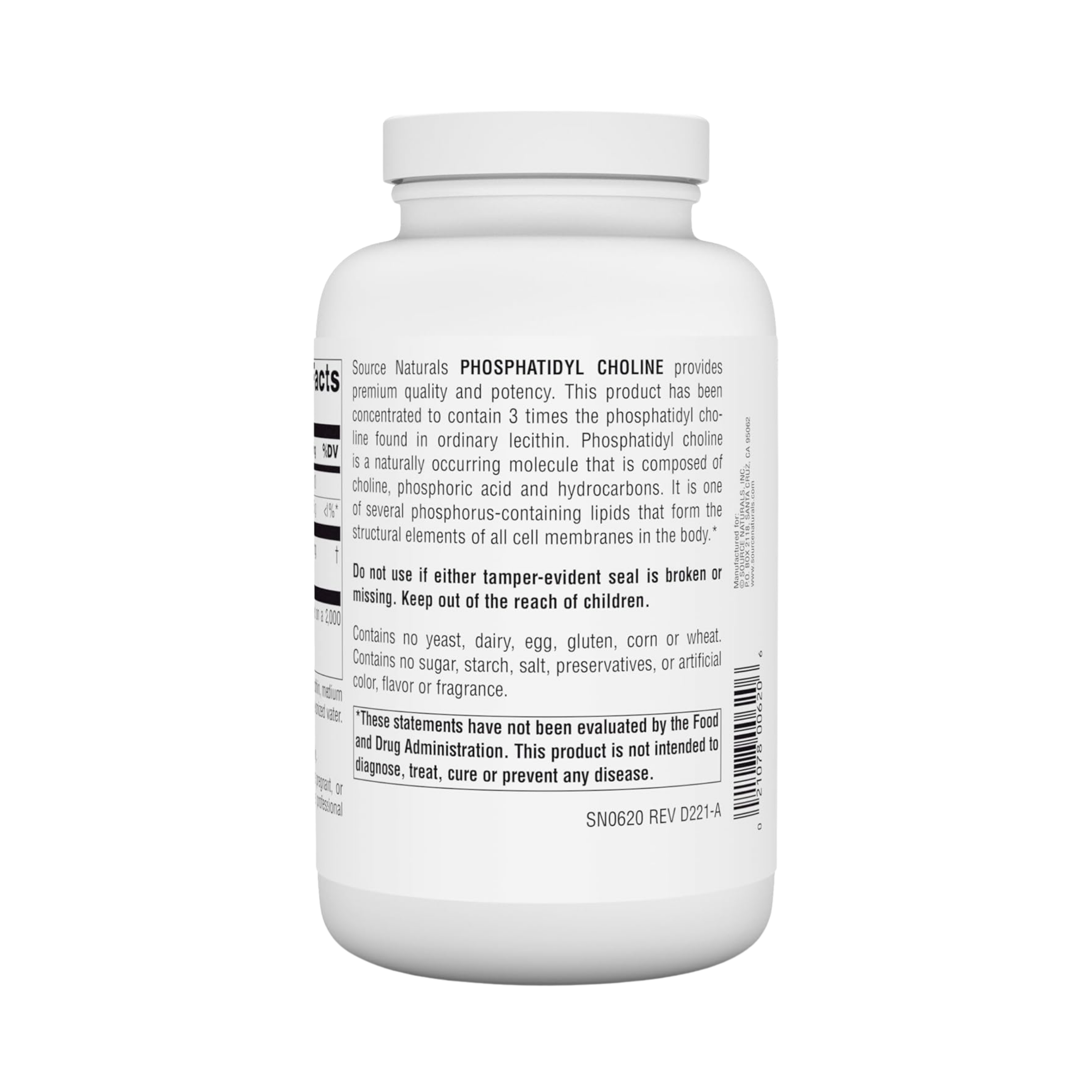 Source Naturals, Phosphatidyl Choline, 420 Mg, 180 Softgels