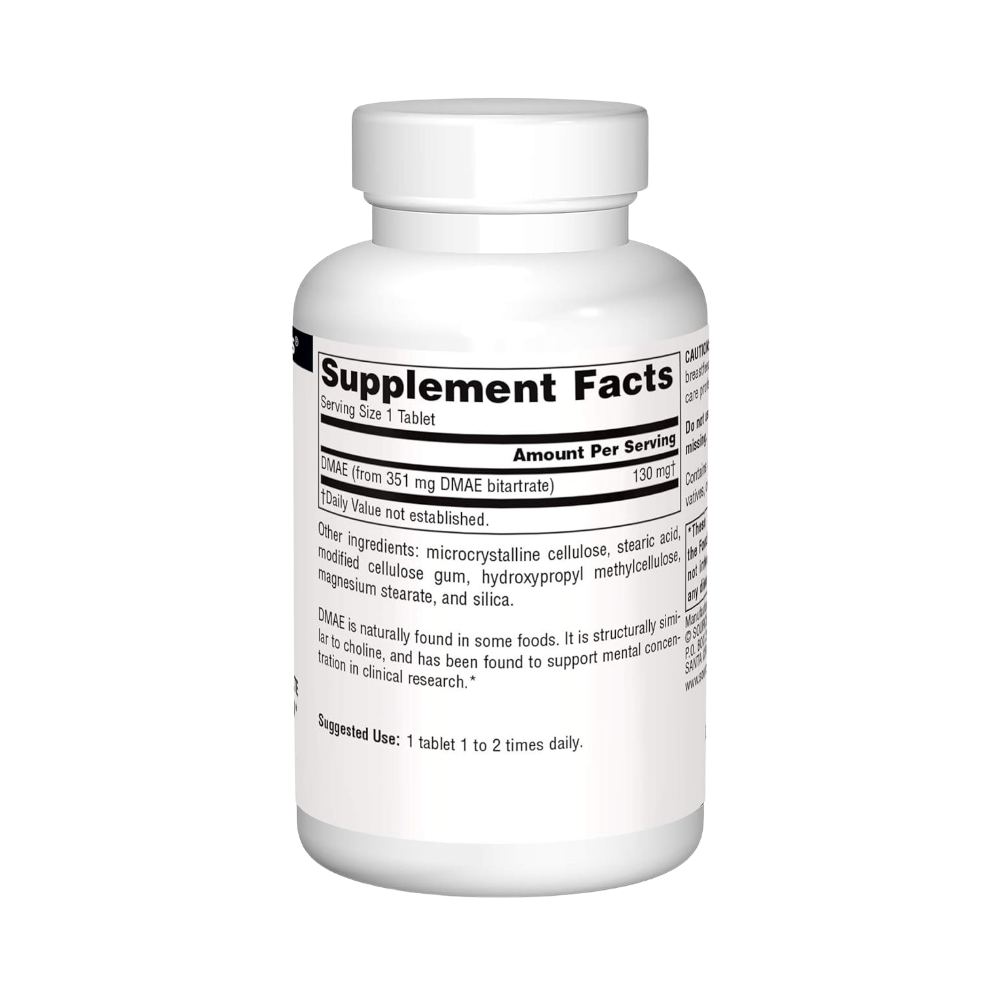 Source Naturals, DMAE, 350 Mg, 100 Capsules