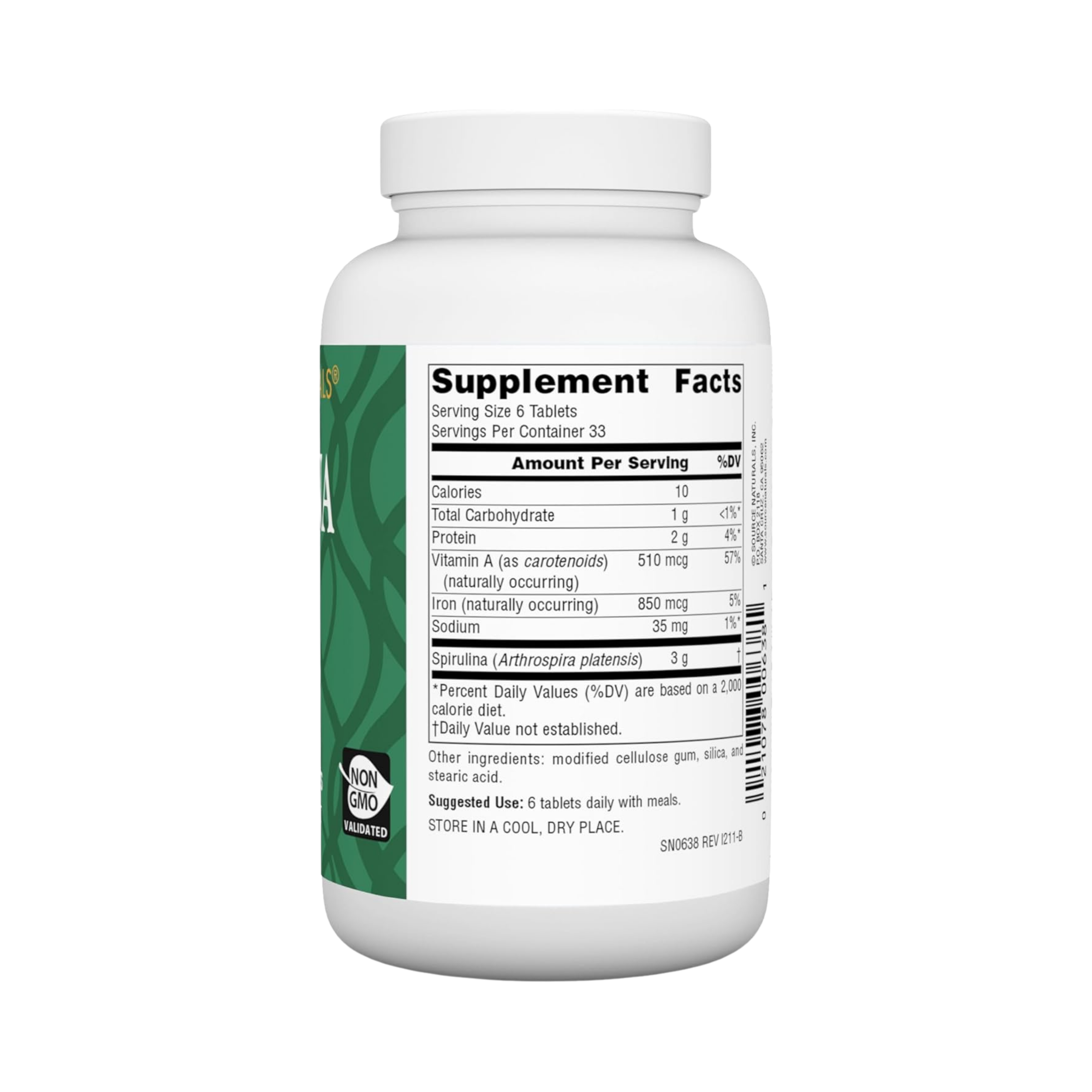 Source Naturals, Spirulina, 500 Mg, 200 Tablets