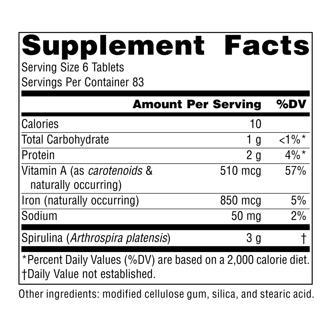 Source Naturals, Spirulina, 500 Mg, 500 Tablets