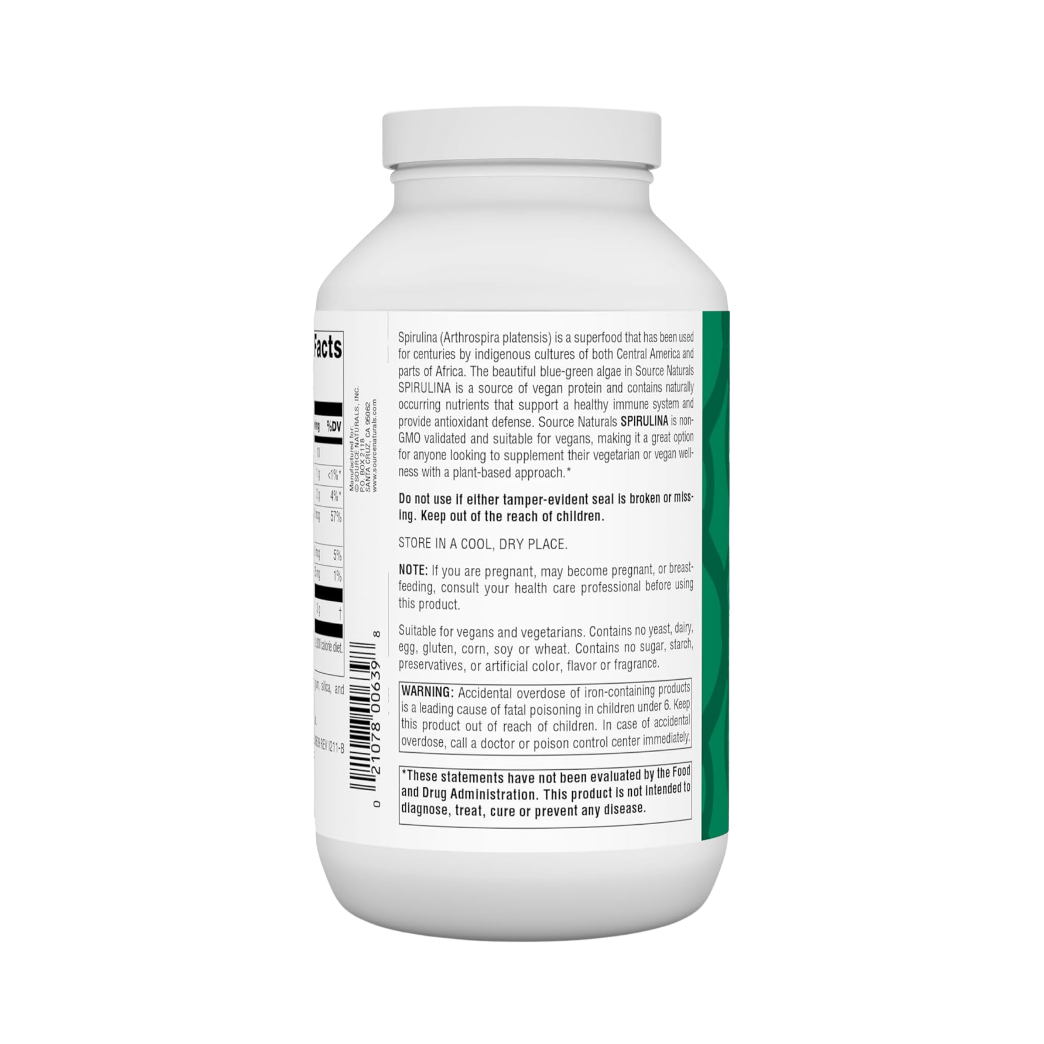 Source Naturals, Spirulina, 500 Mg, 500 Tablets