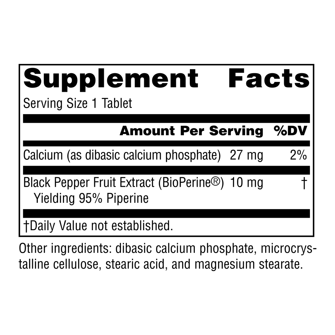Source Naturals, BioPerine, 10 Mg, 60 Tablets