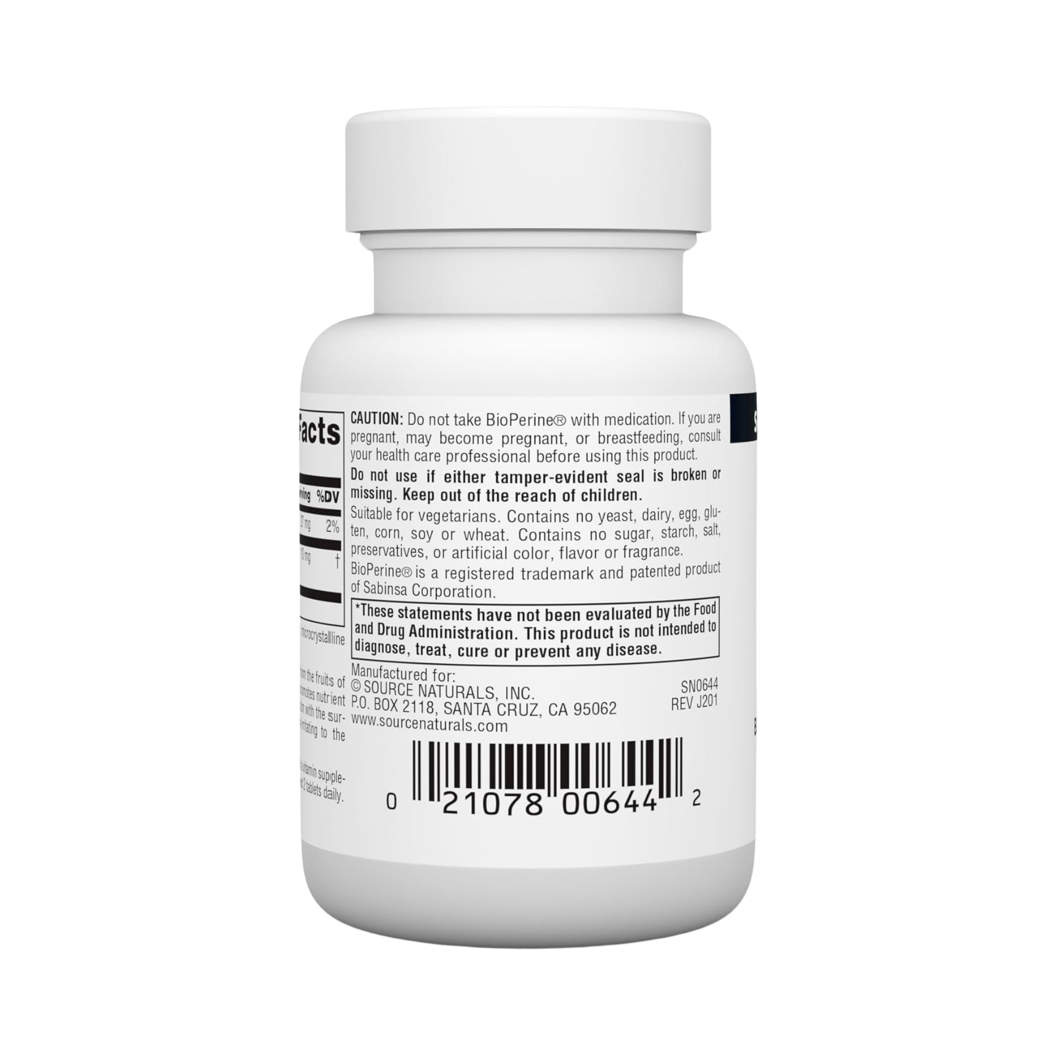 Source Naturals, BioPerine, 10 Mg, 120 Tablets