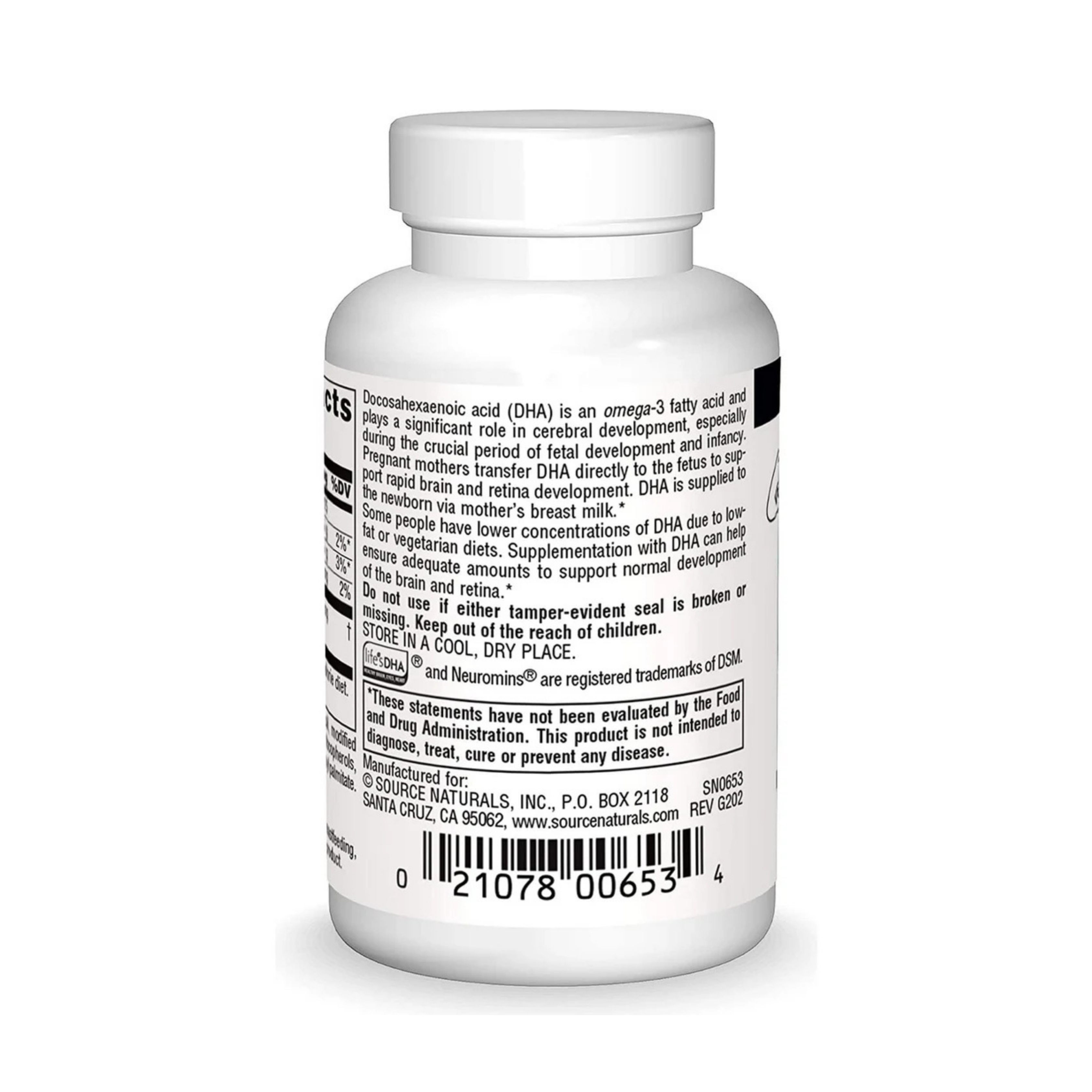Source Naturals, DHA, Neuromins, 200 Mg, 30 VegiGels