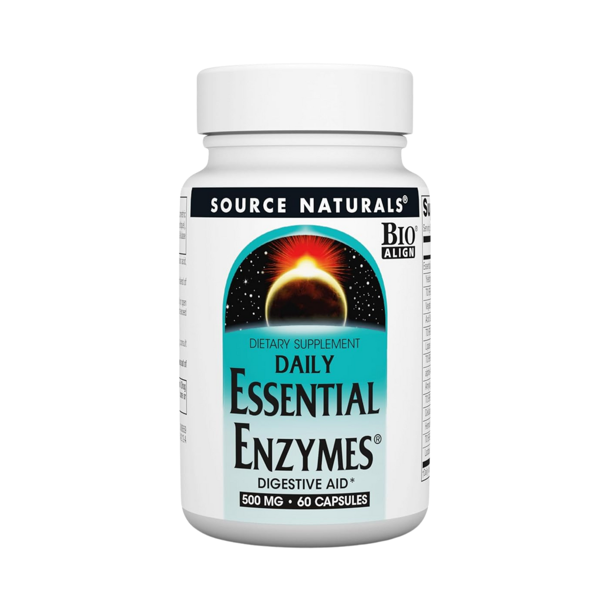 Source Naturals, Essential Enzymes, 500 Mg, 60 Capsules