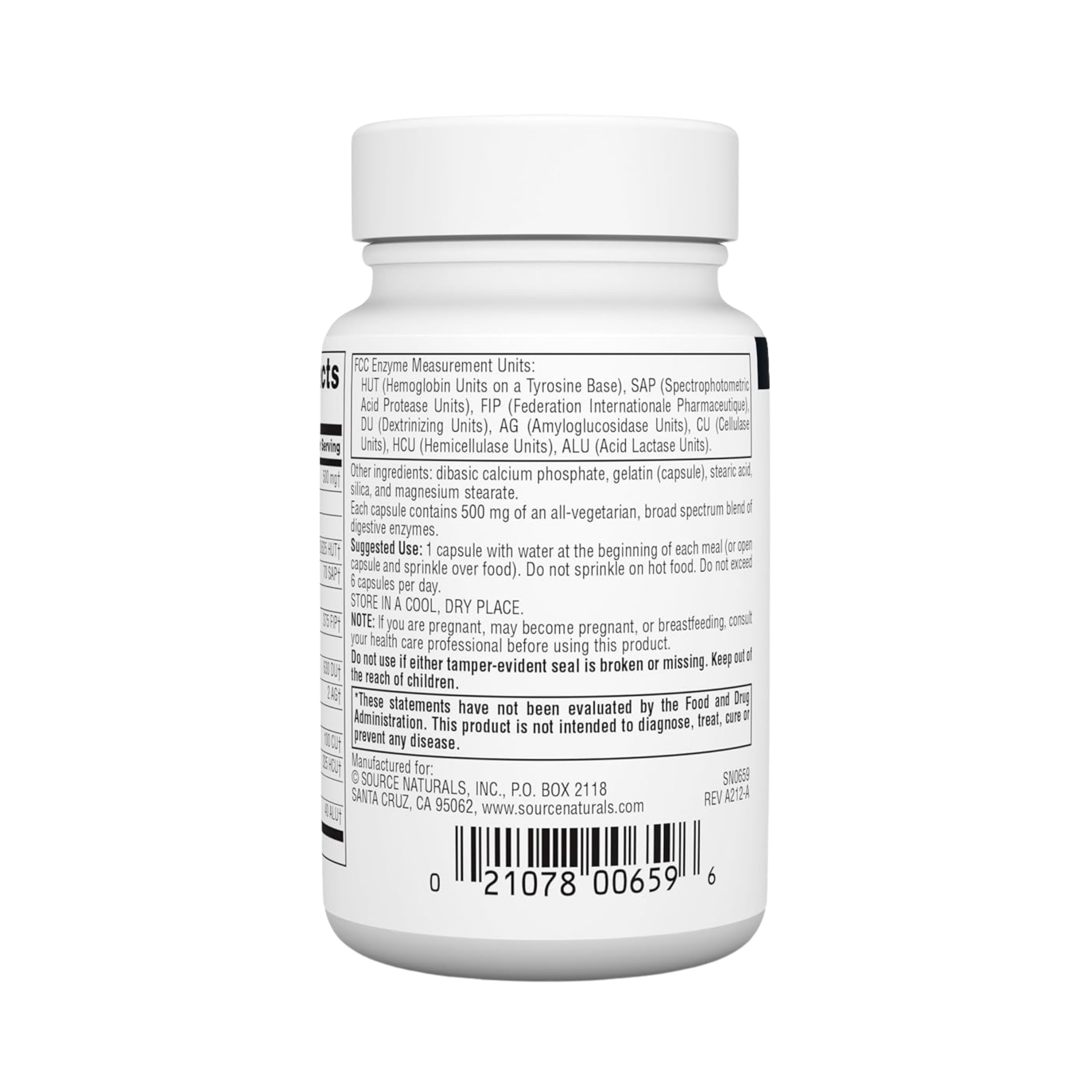 Source Naturals, Essential Enzymes, 500 Mg, 60 Capsules