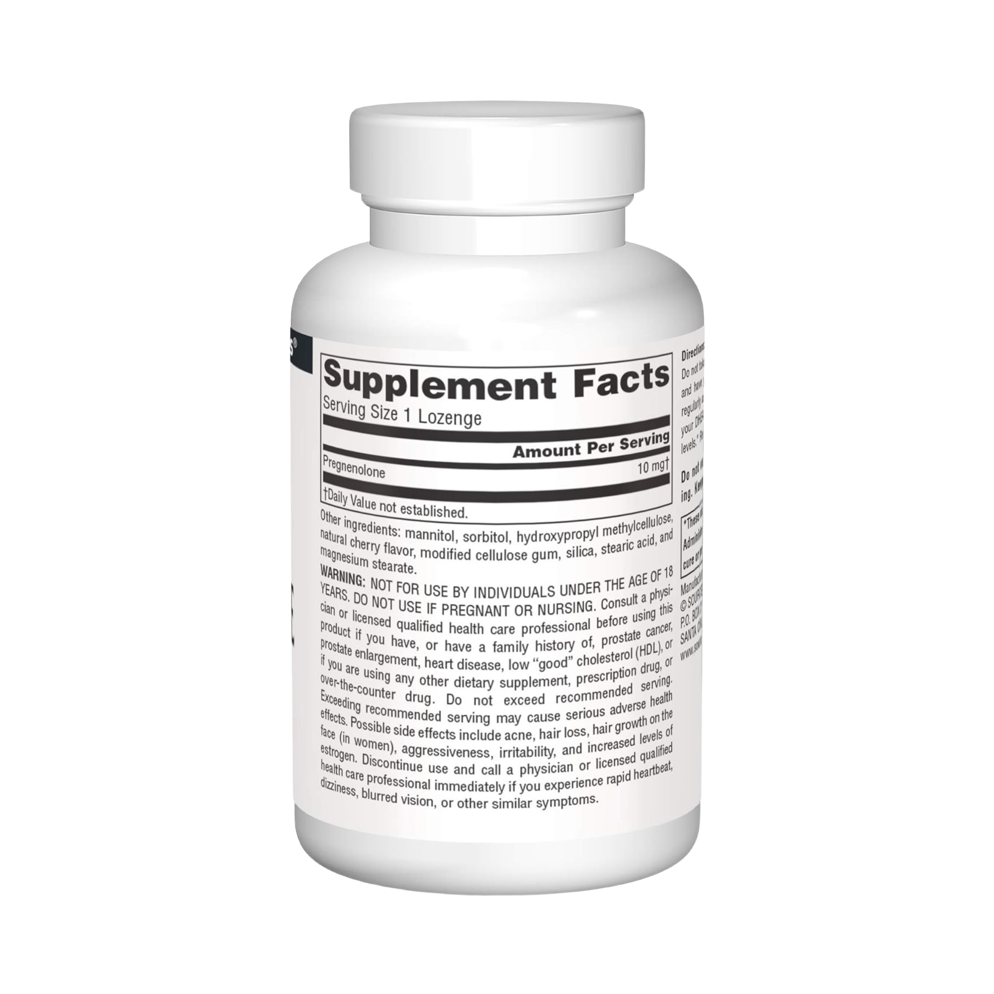 Source Naturals, Pregnenolone, Cherry Flavor, 10 Mg, 60 Lozenges