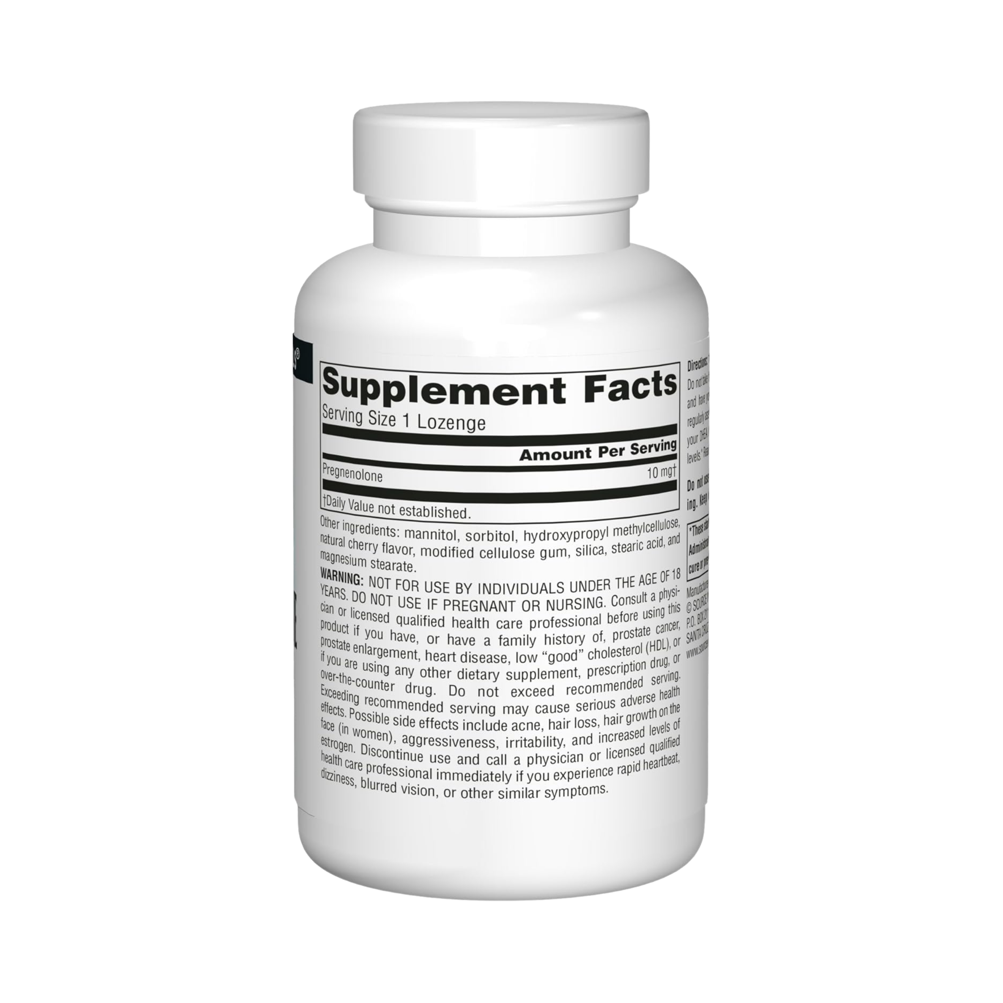 Source Naturals, Pregnenolone, Cherry Flavor, 10 Mg, 120 Lozenges